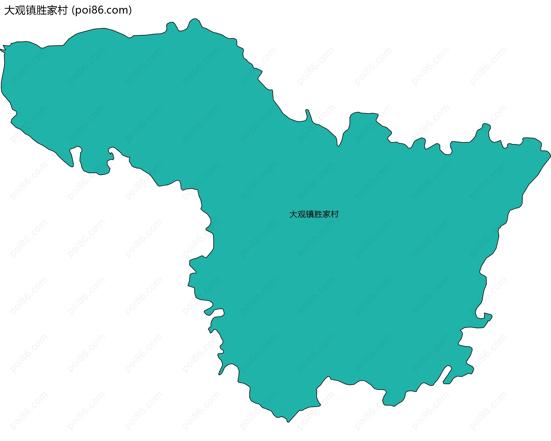 大观镇胜家村边界地图