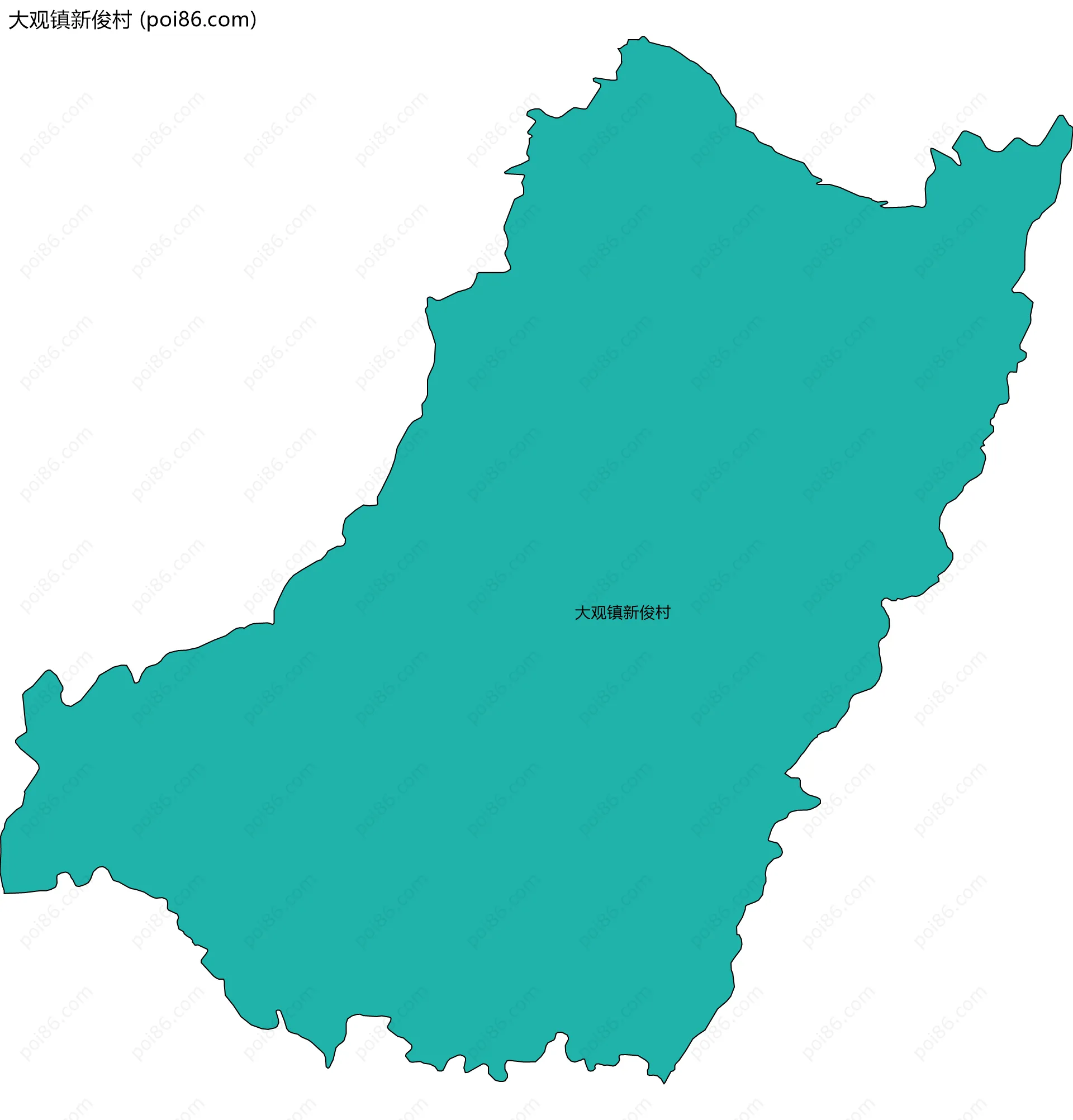 大观镇新俊村边界地图