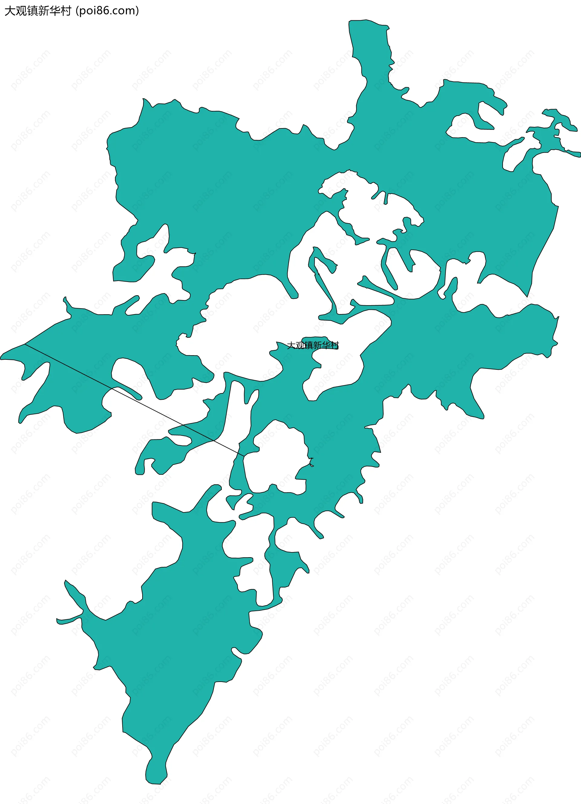 大观镇新华村边界地图