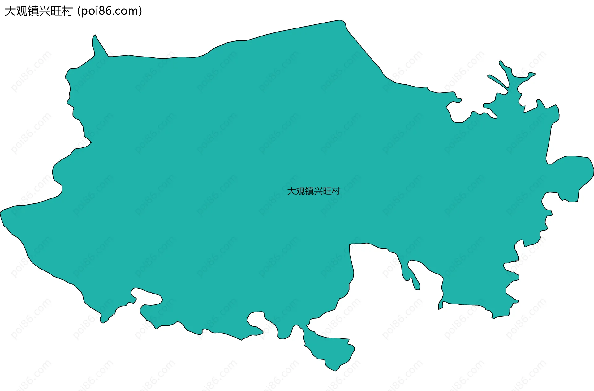 大观镇兴旺村边界地图