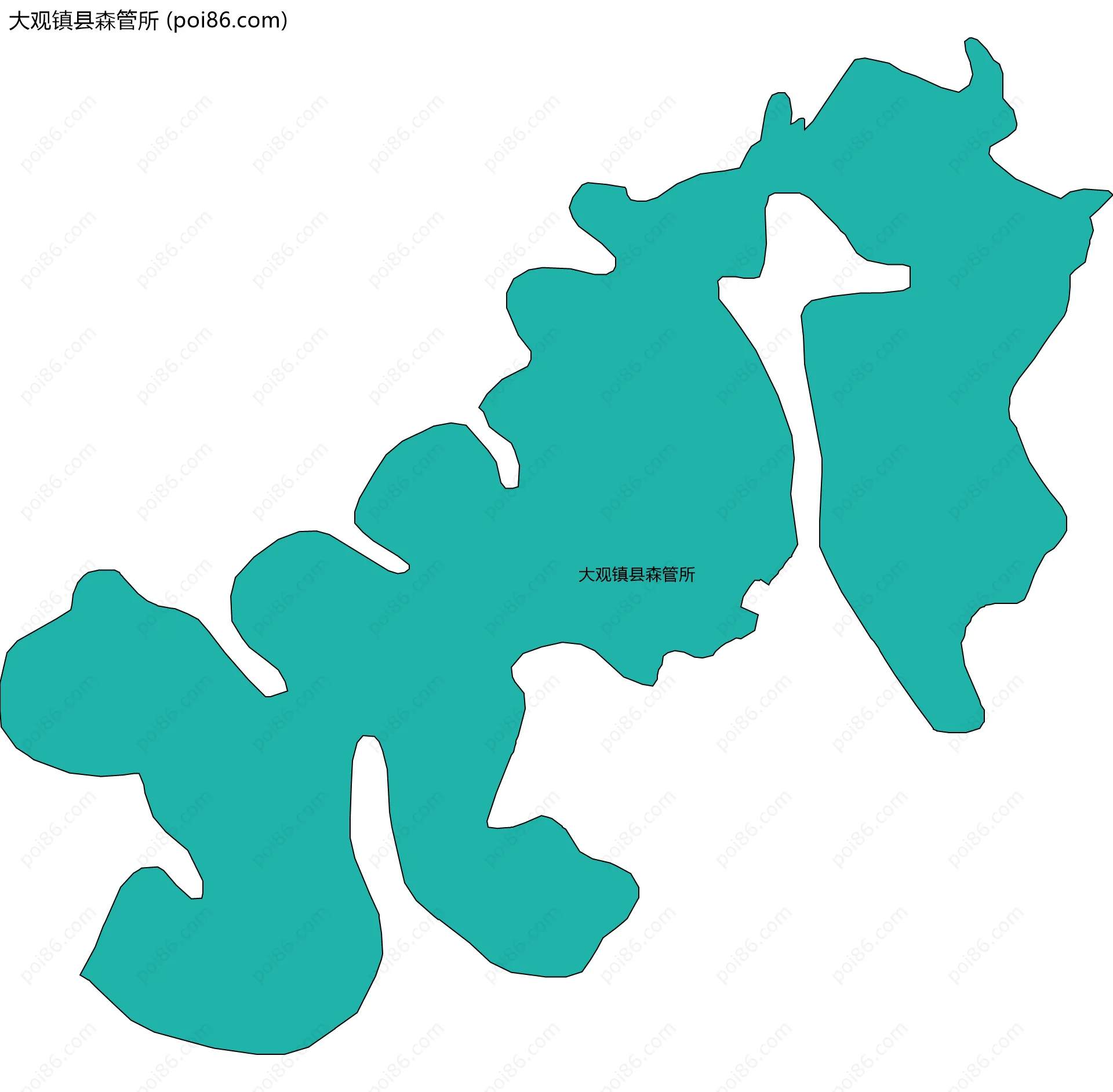 大观镇县森管所边界地图