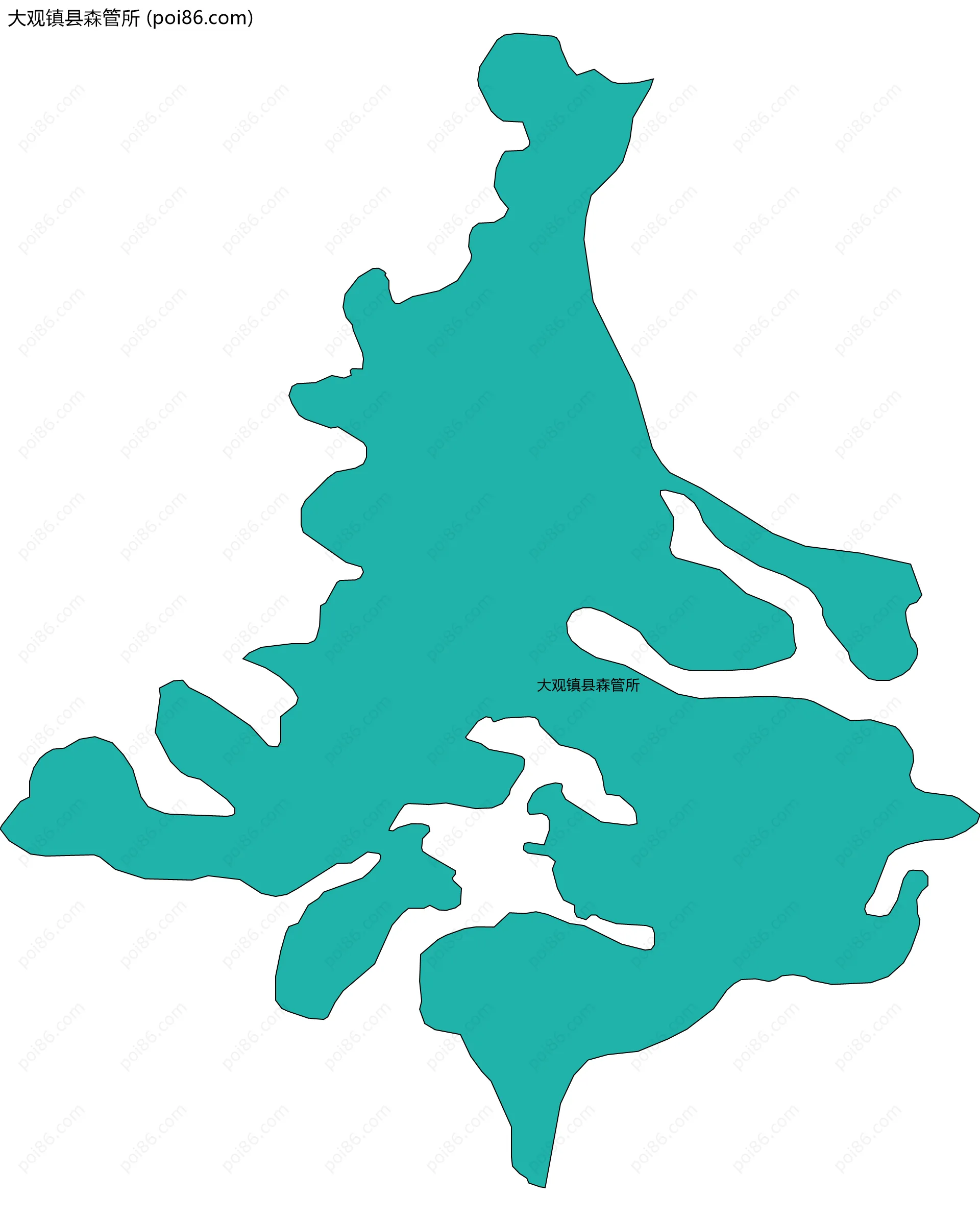 大观镇县森管所边界地图