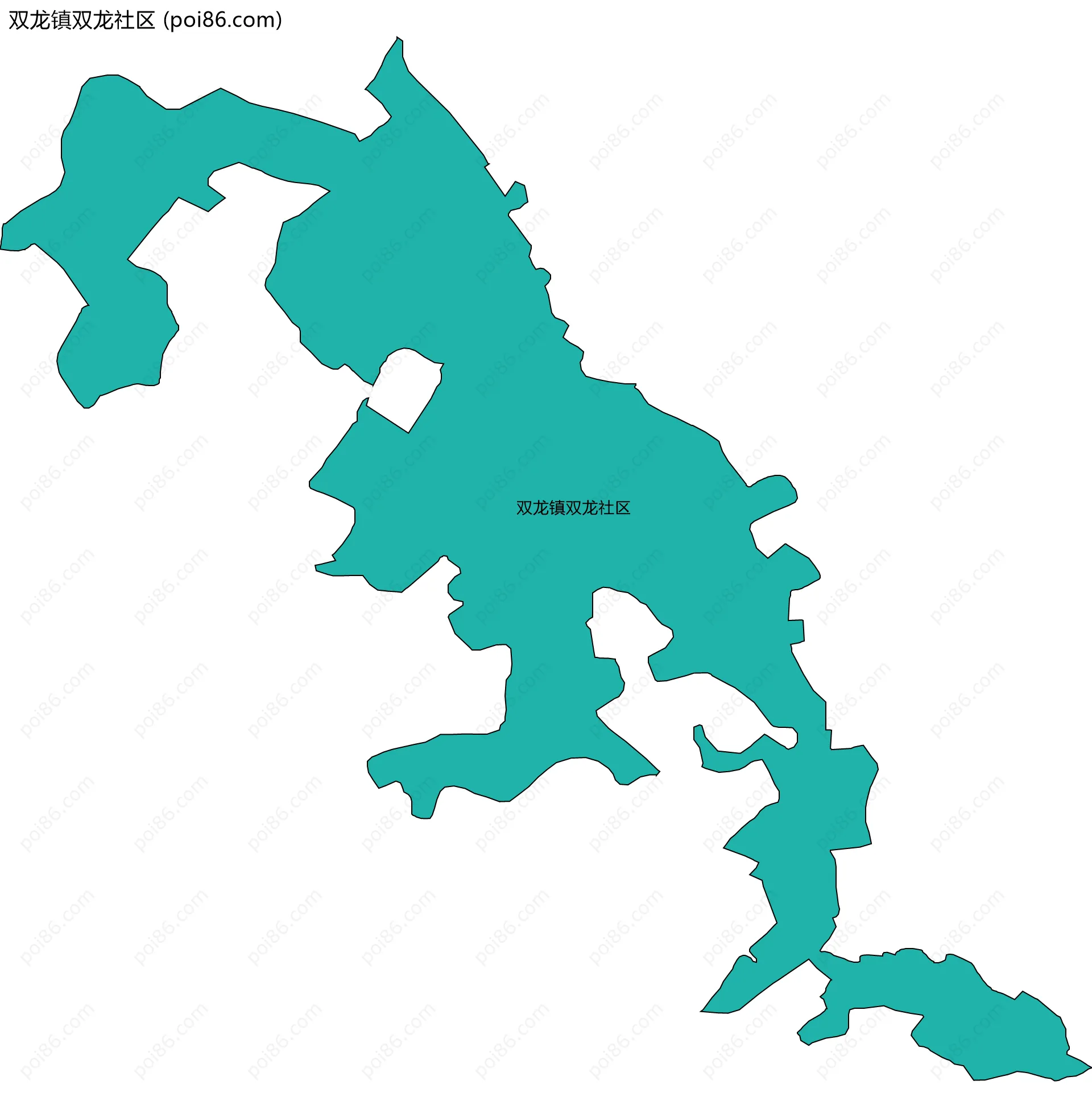双龙镇双龙社区边界地图
