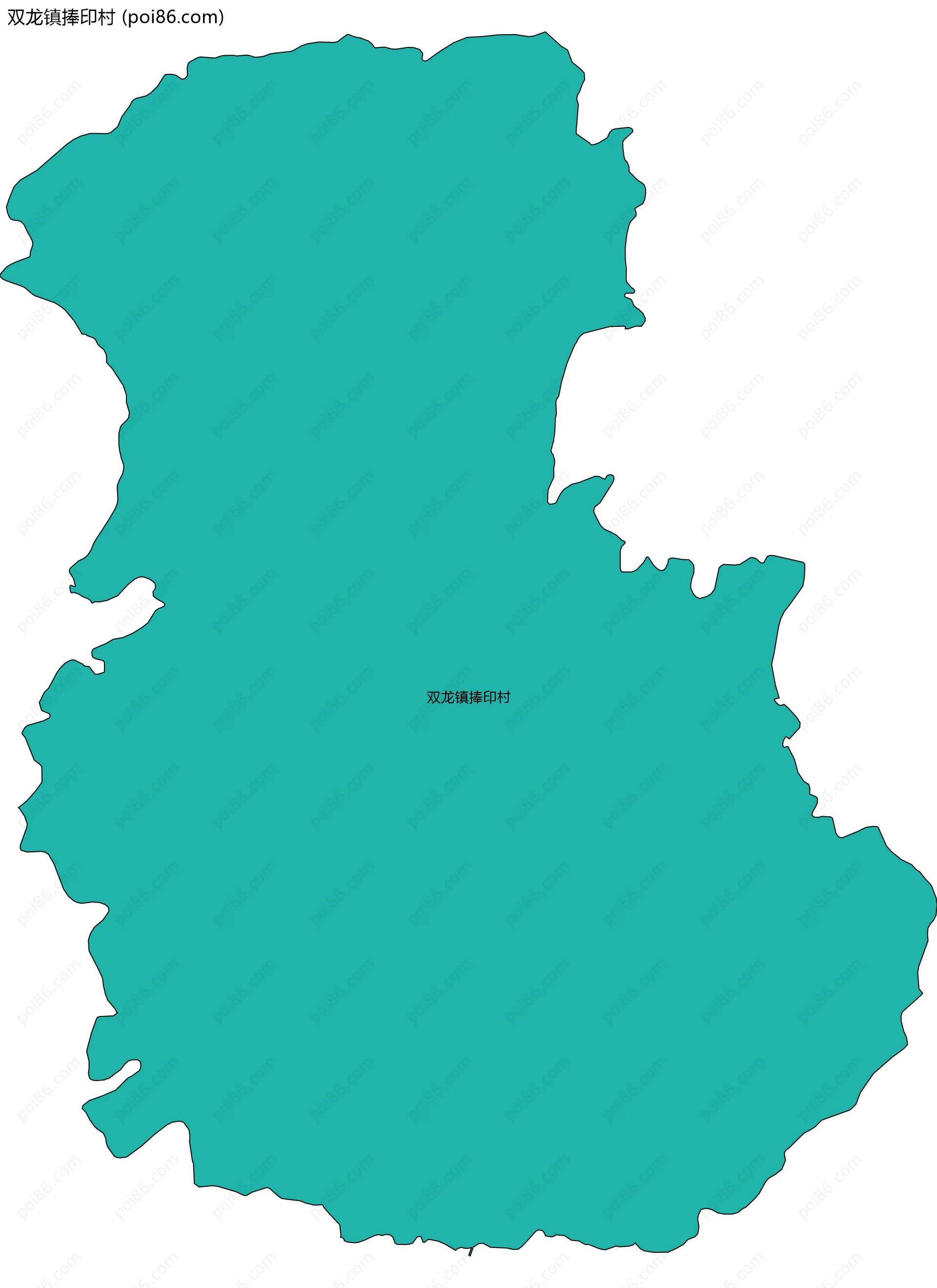 双龙镇捧印村边界地图