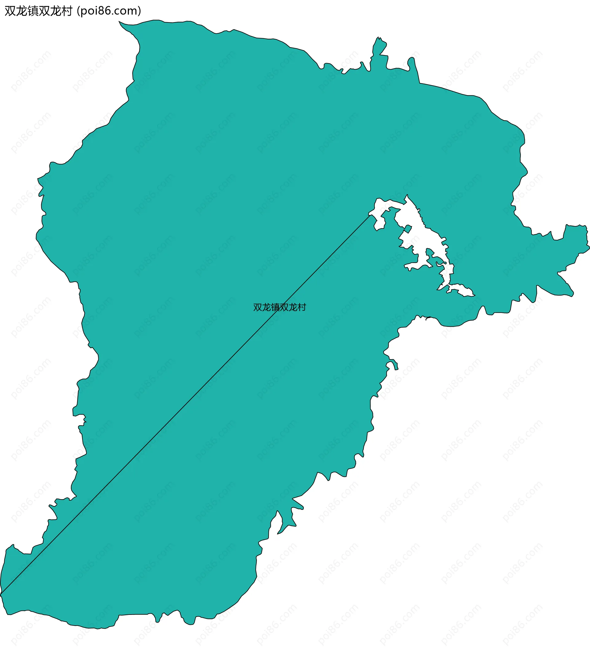 双龙镇双龙村边界地图