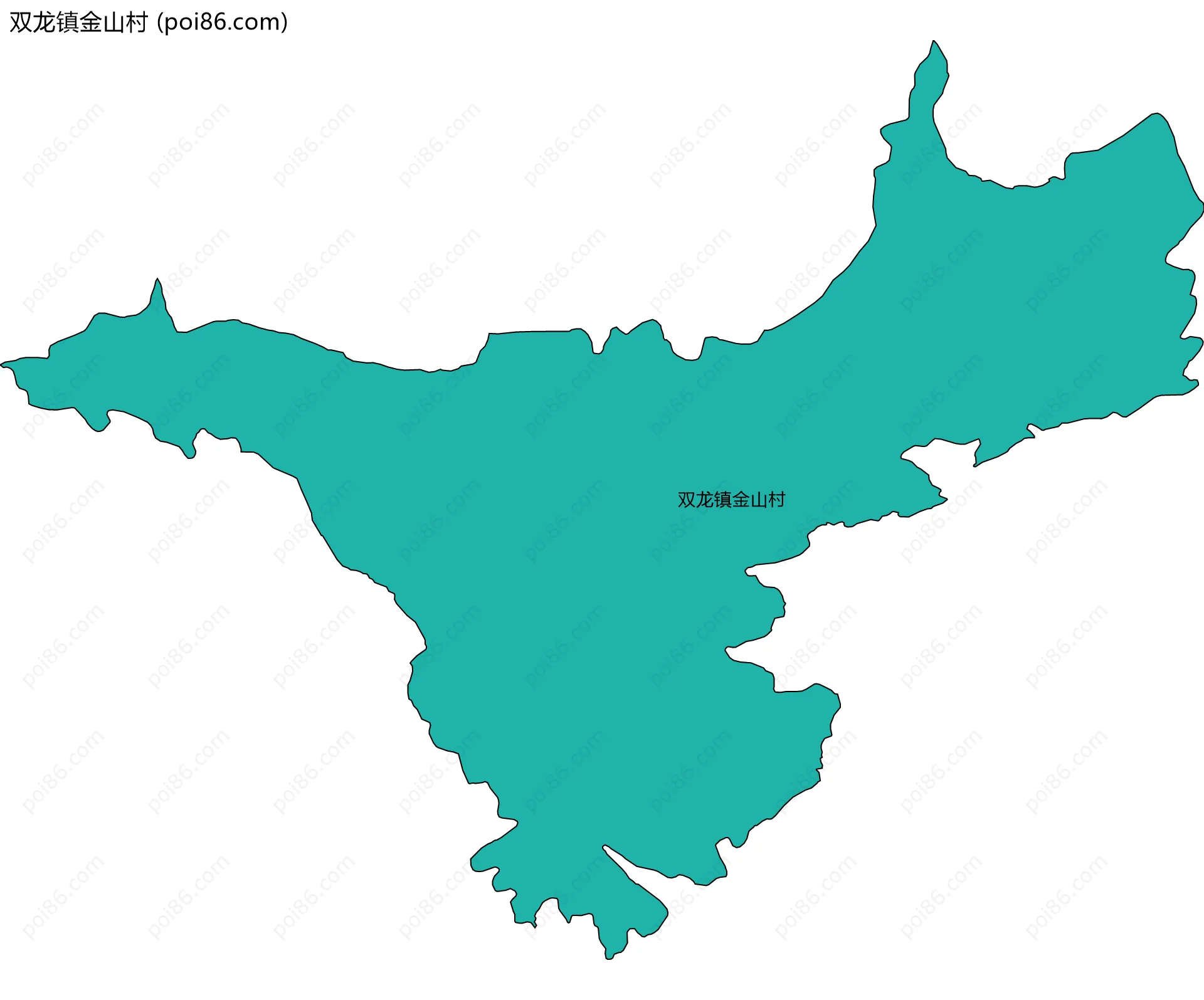 双龙镇金山村边界地图