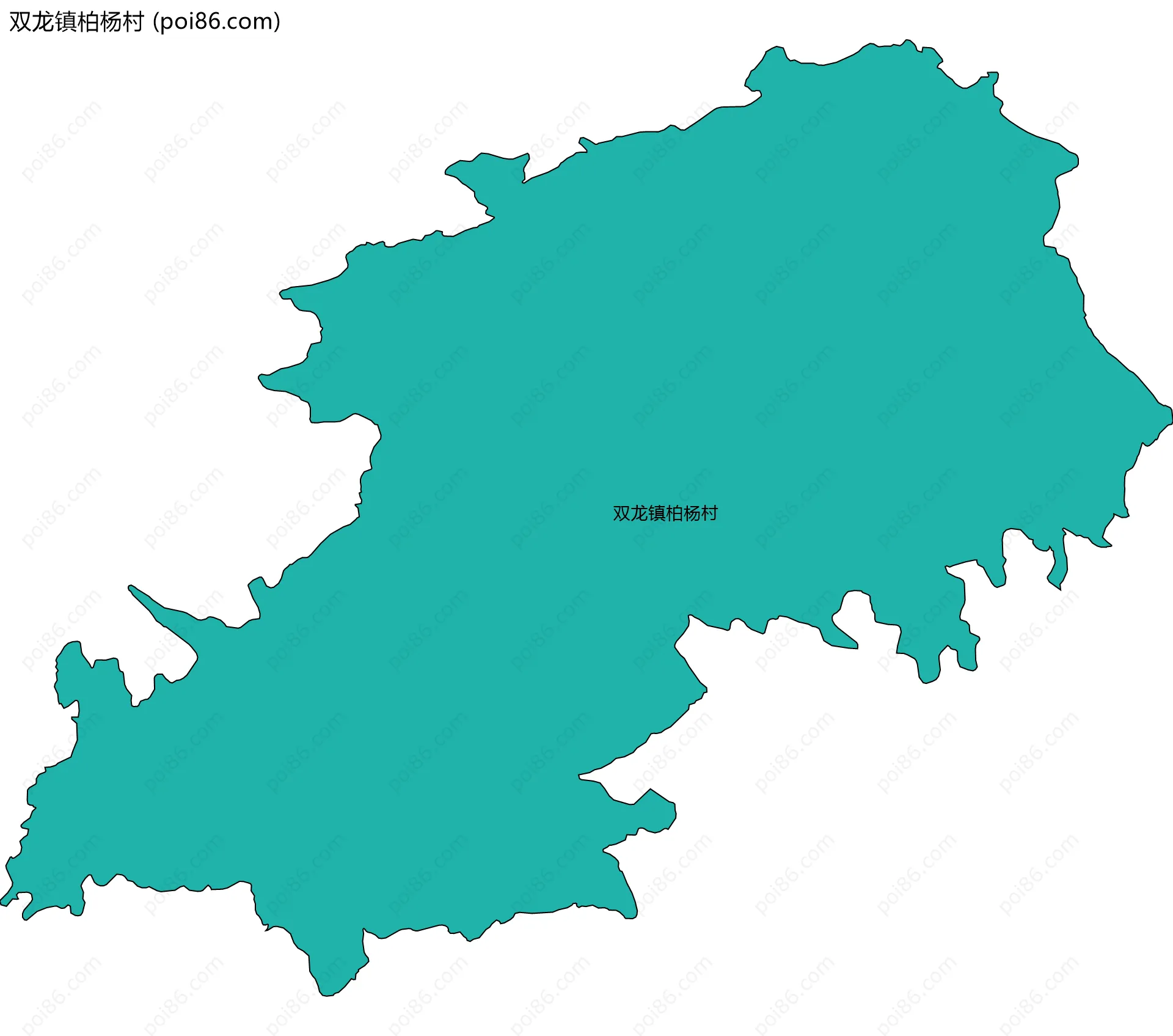 双龙镇柏杨村边界地图