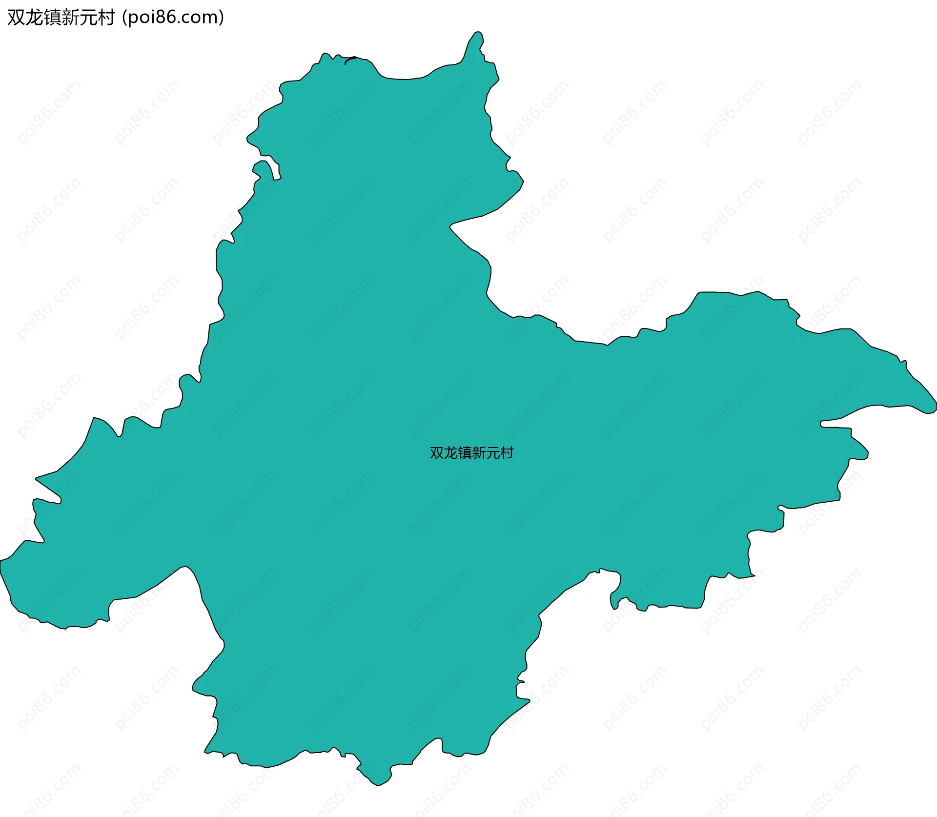 双龙镇新元村边界地图