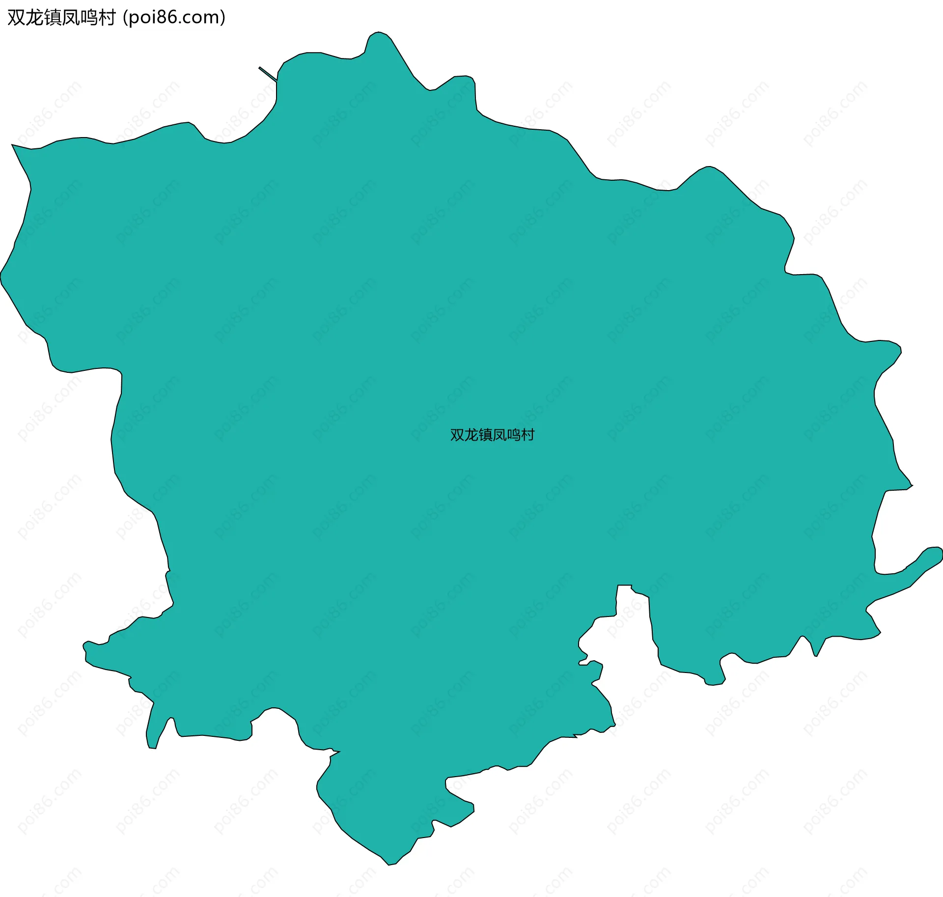 双龙镇凤鸣村边界地图