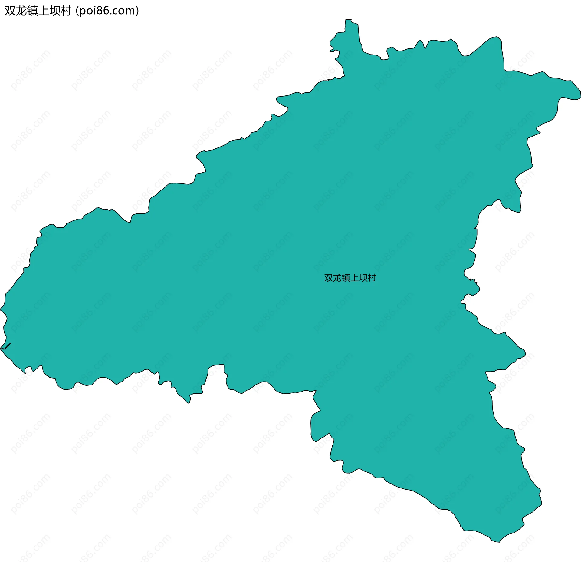 双龙镇上坝村边界地图