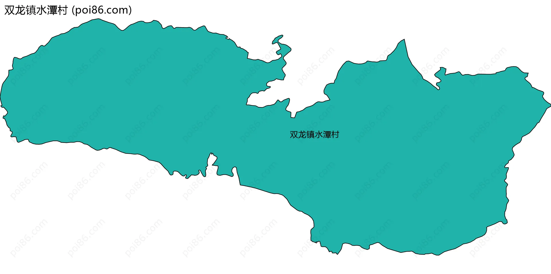 双龙镇水潭村边界地图