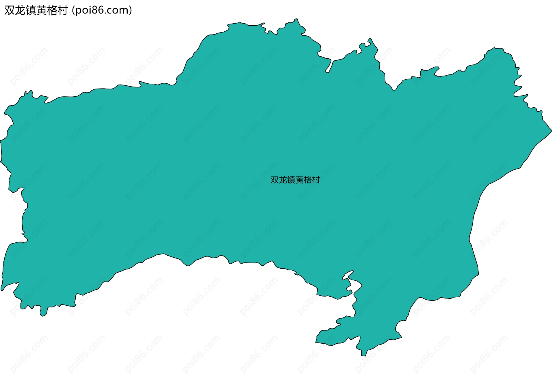 双龙镇黄格村边界地图