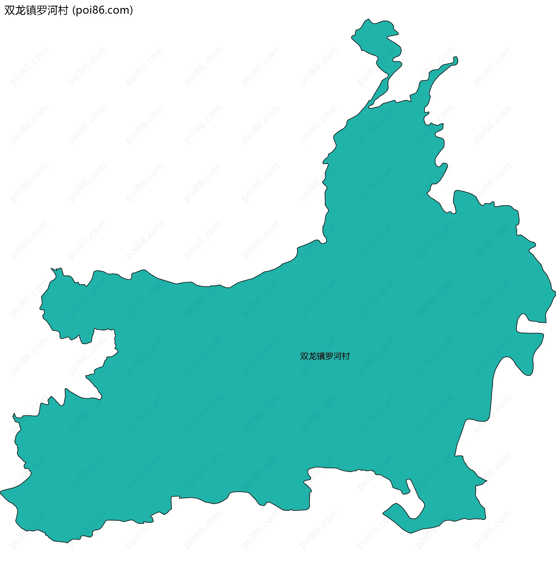 双龙镇罗河村边界地图