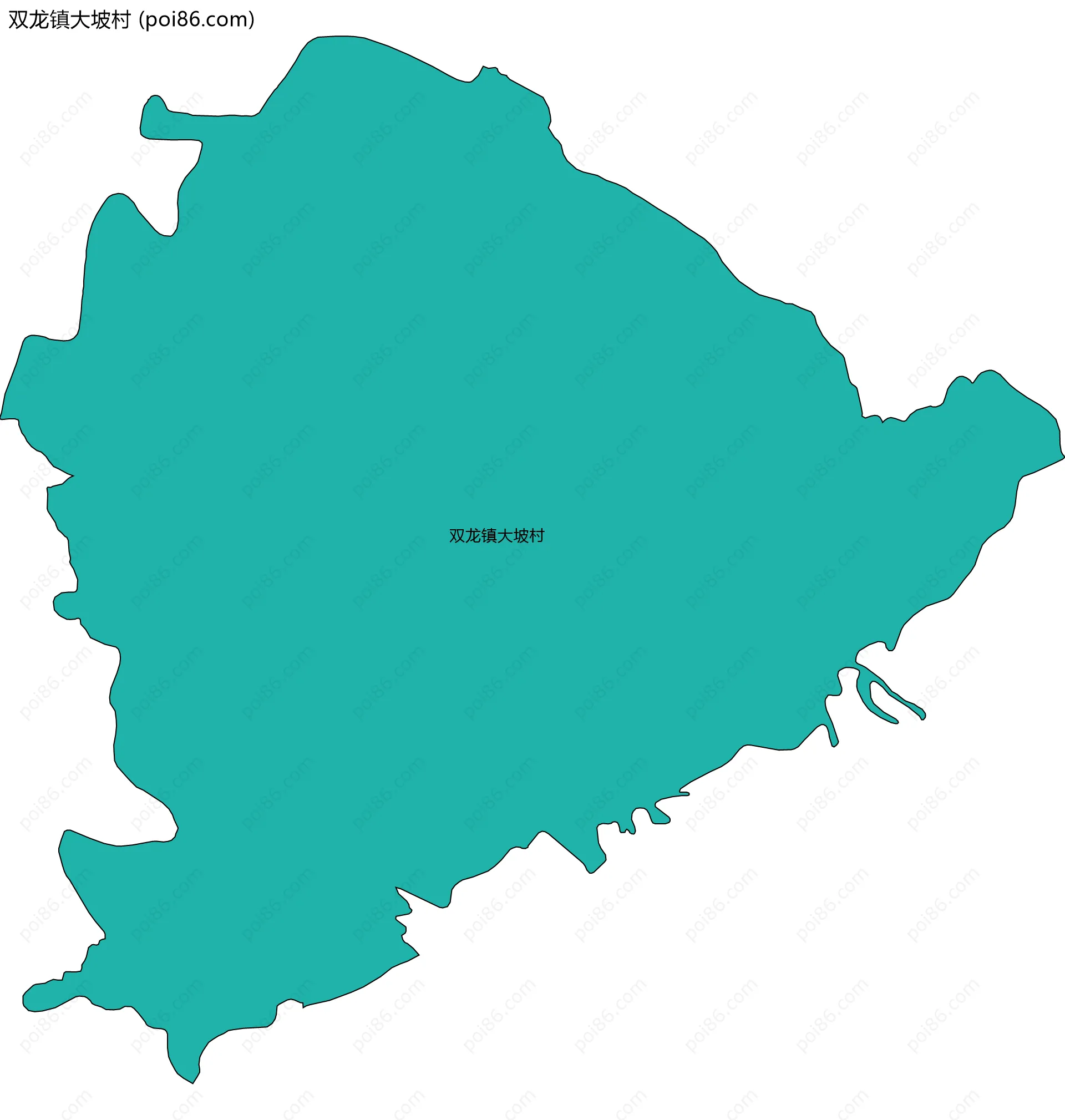 双龙镇大坡村边界地图