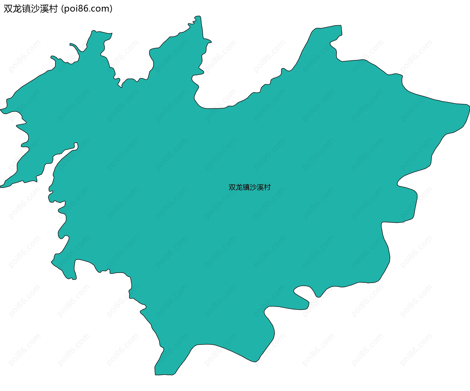 双龙镇沙溪村边界地图