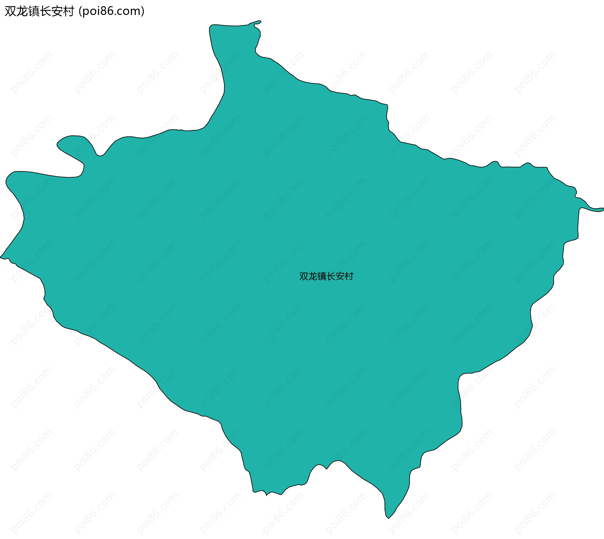 双龙镇长安村边界地图