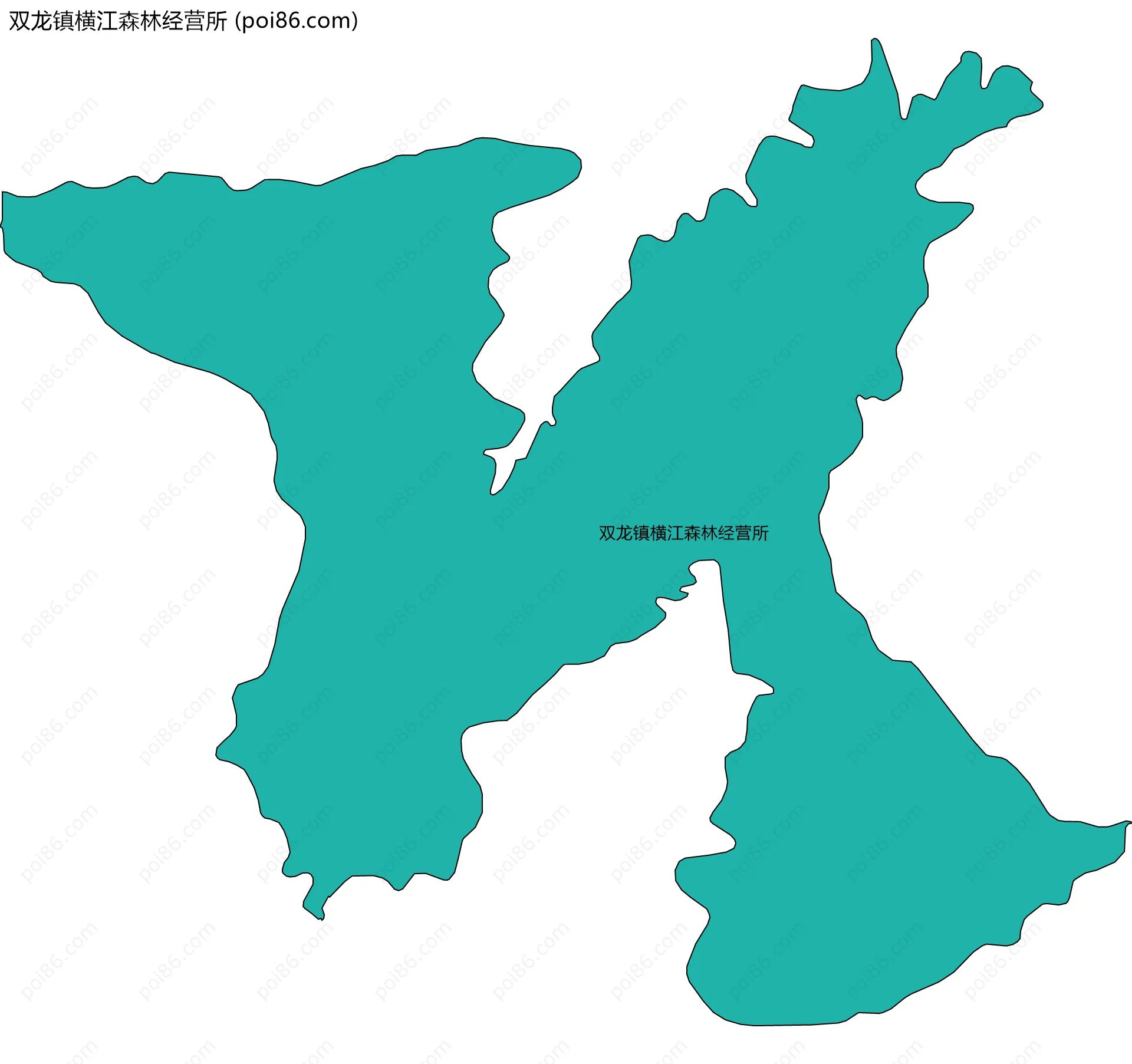 双龙镇横江森林经营所边界地图