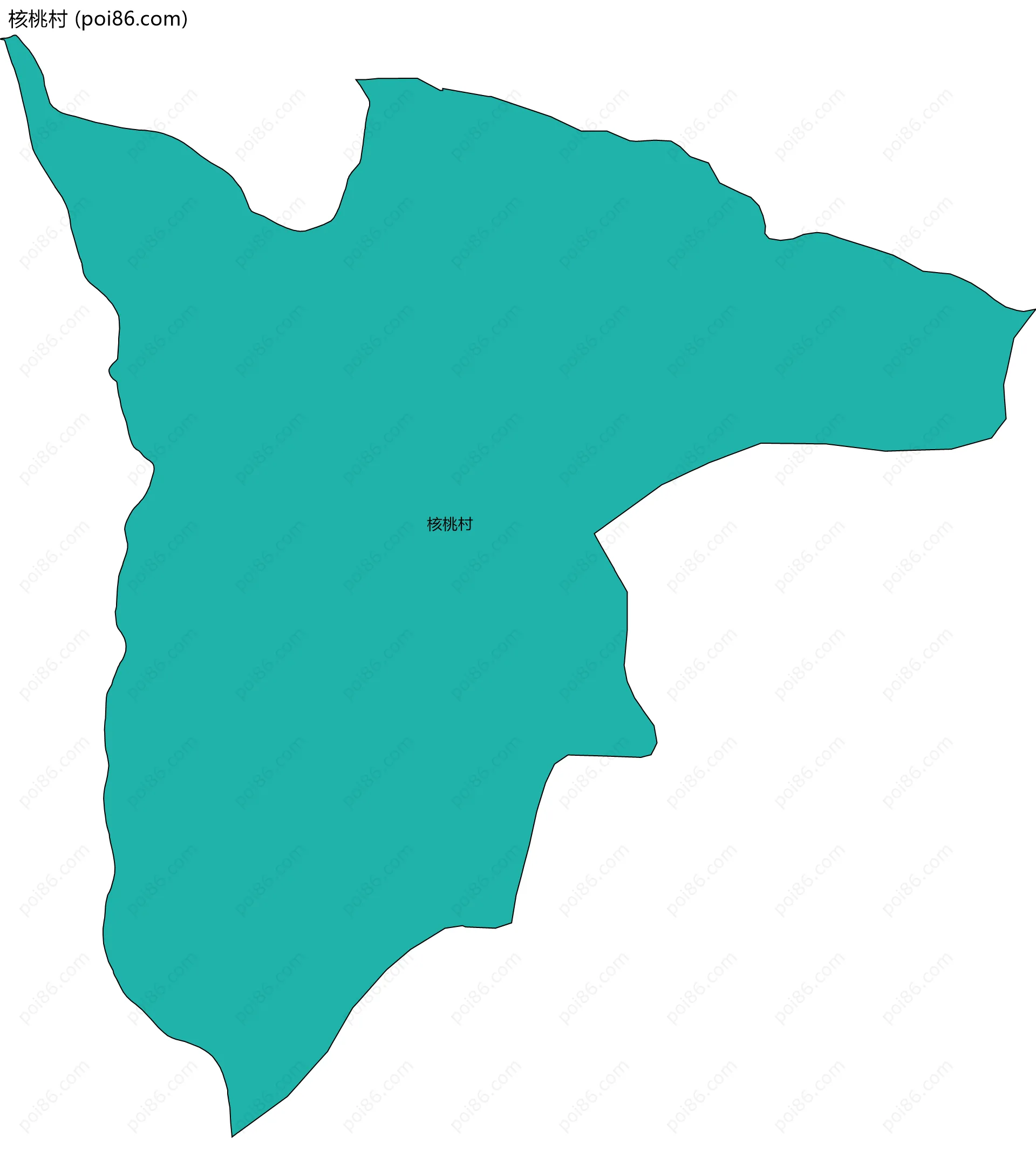 核桃村边界地图