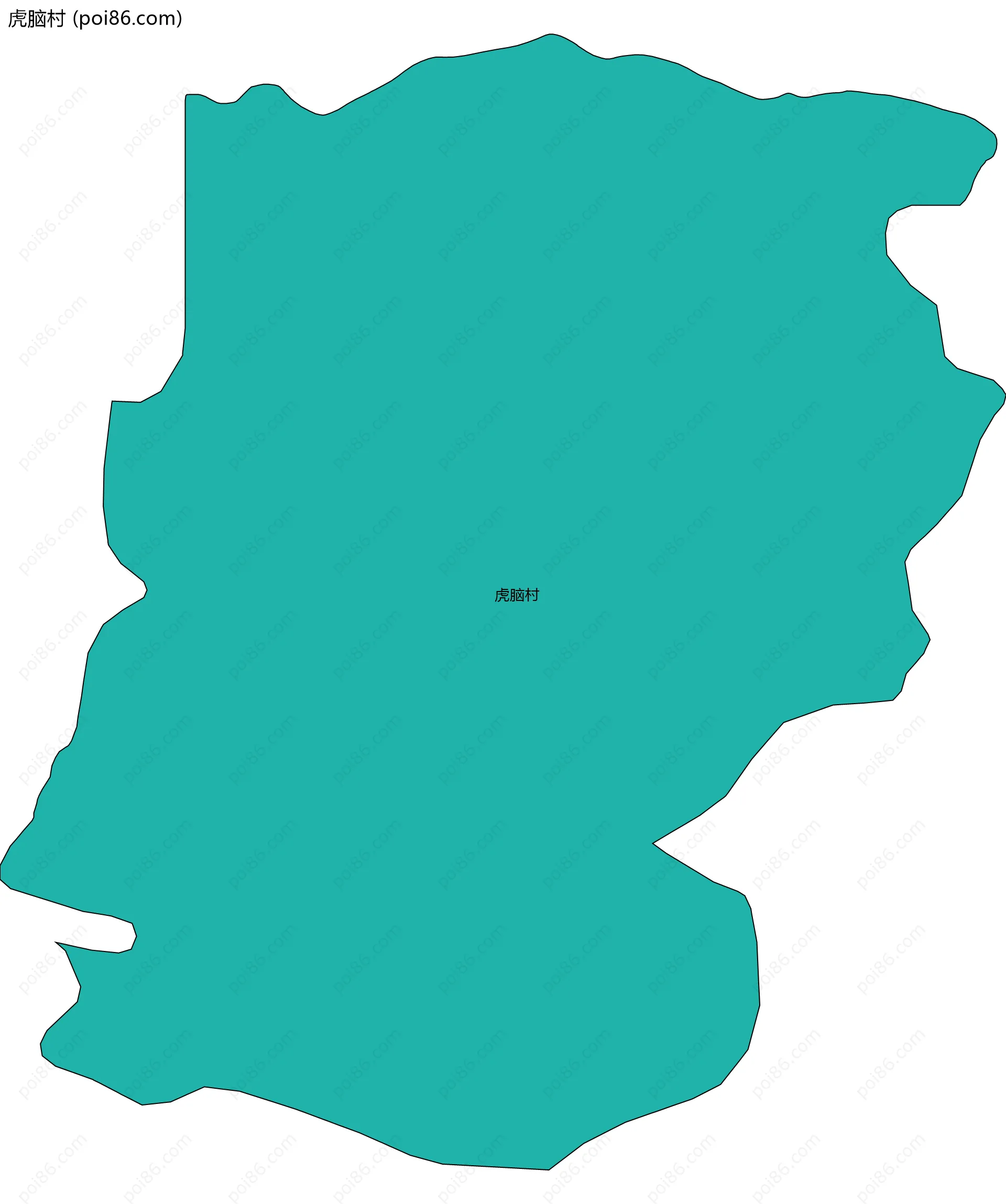 虎脑村边界地图