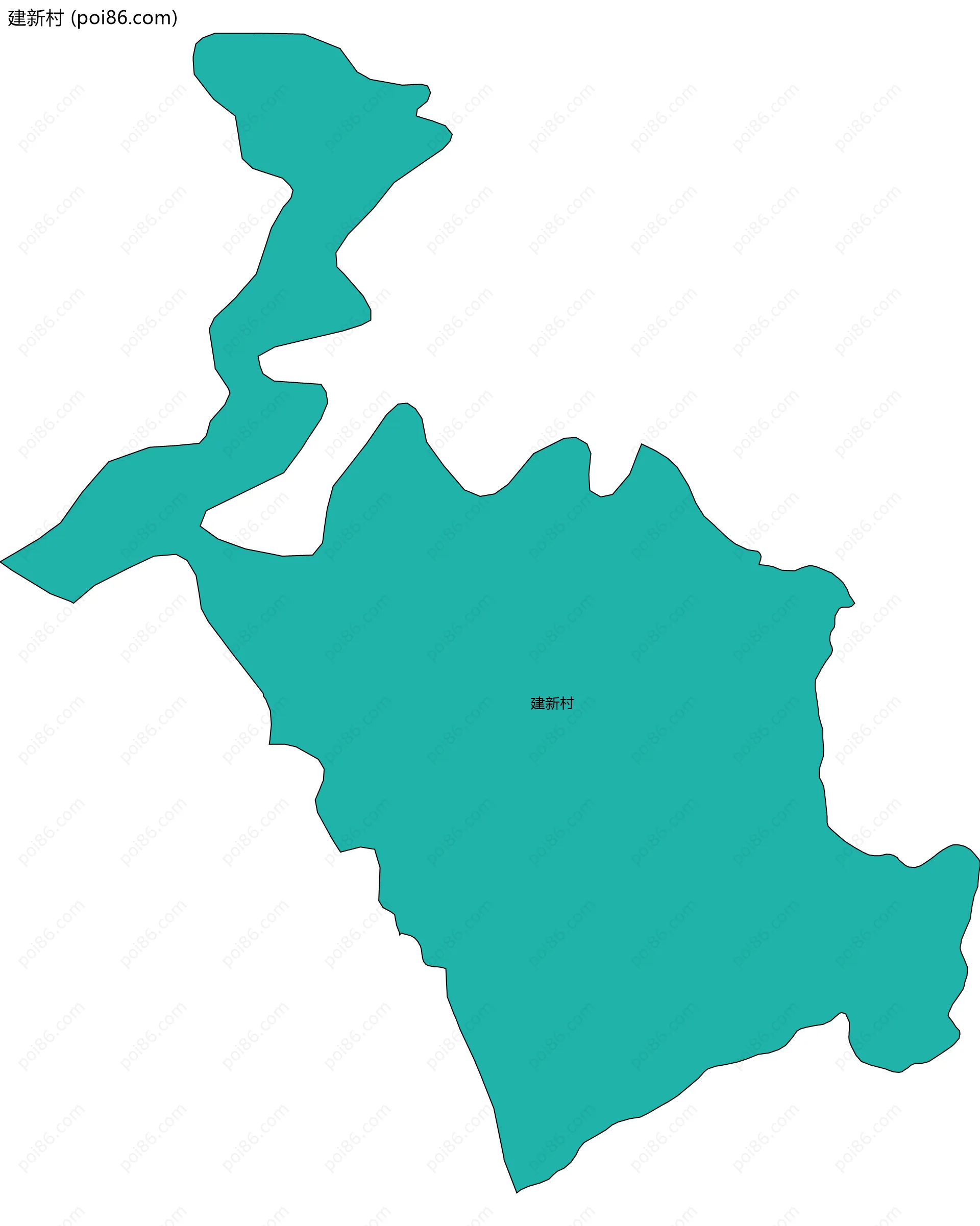建新村边界地图