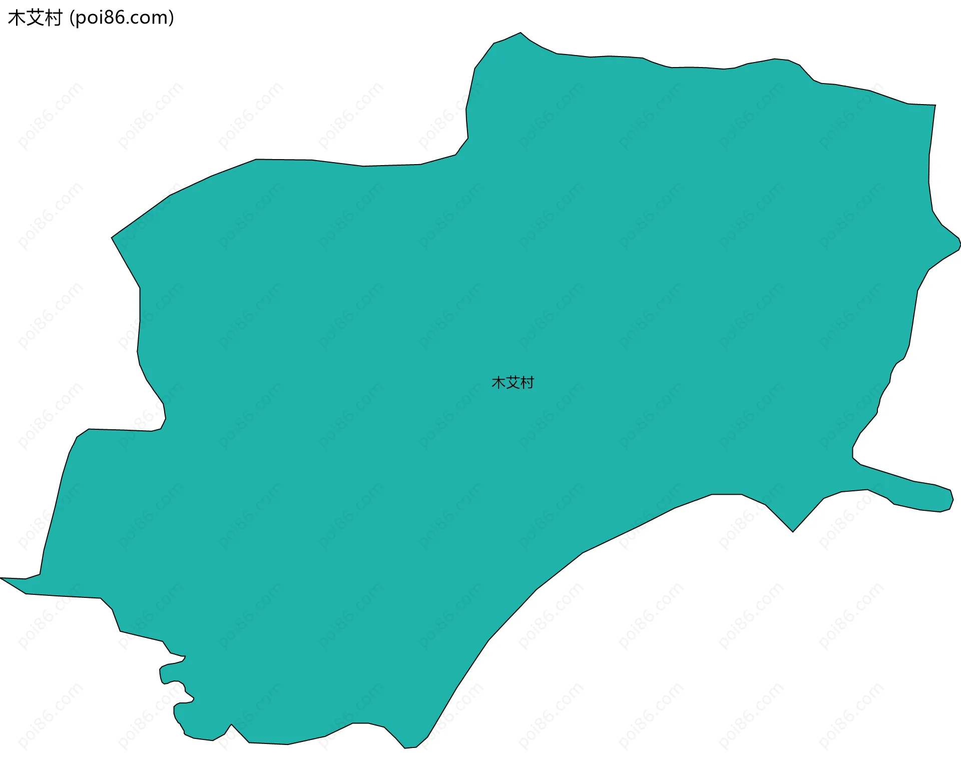木艾村边界地图