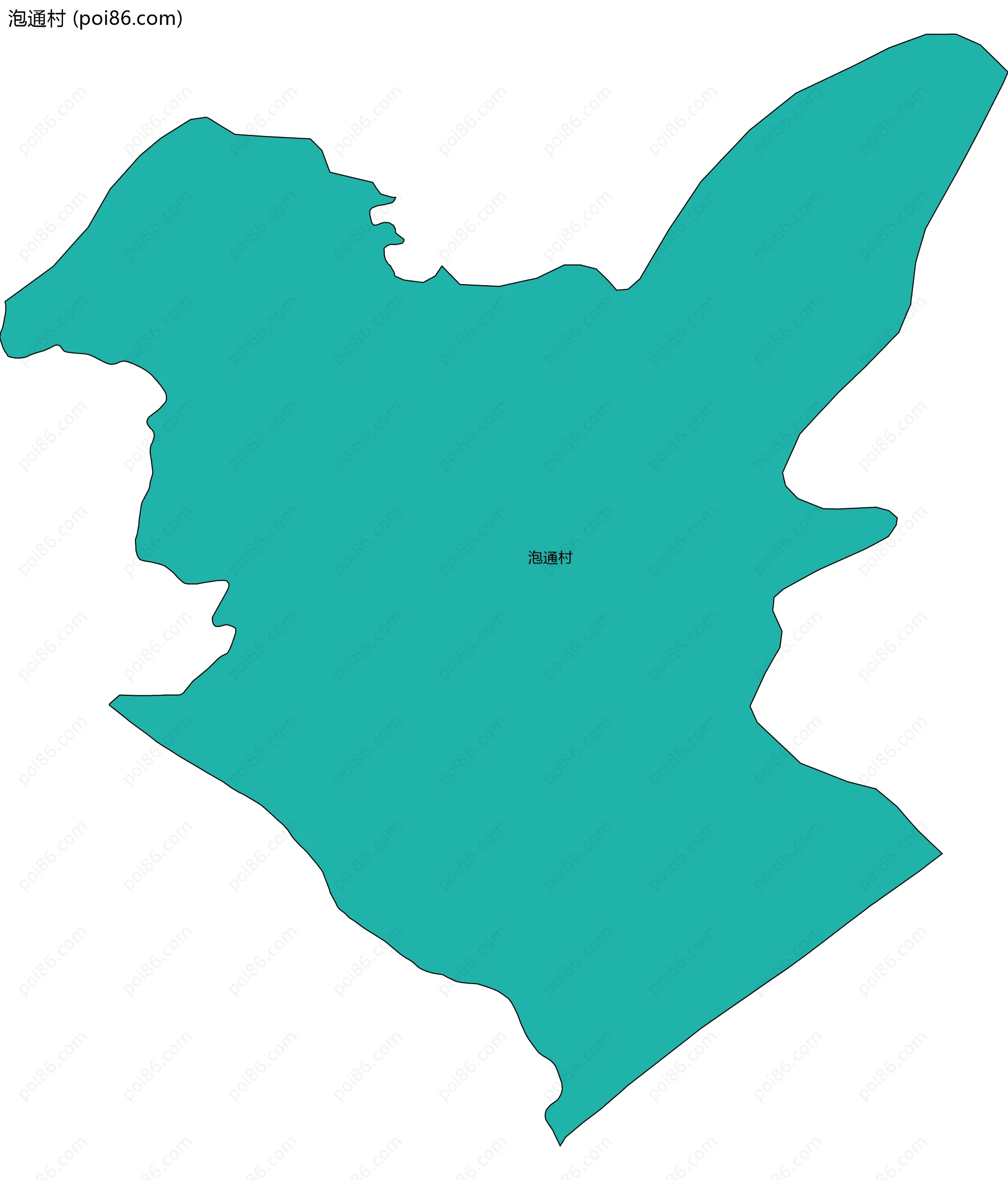 泡通村边界地图