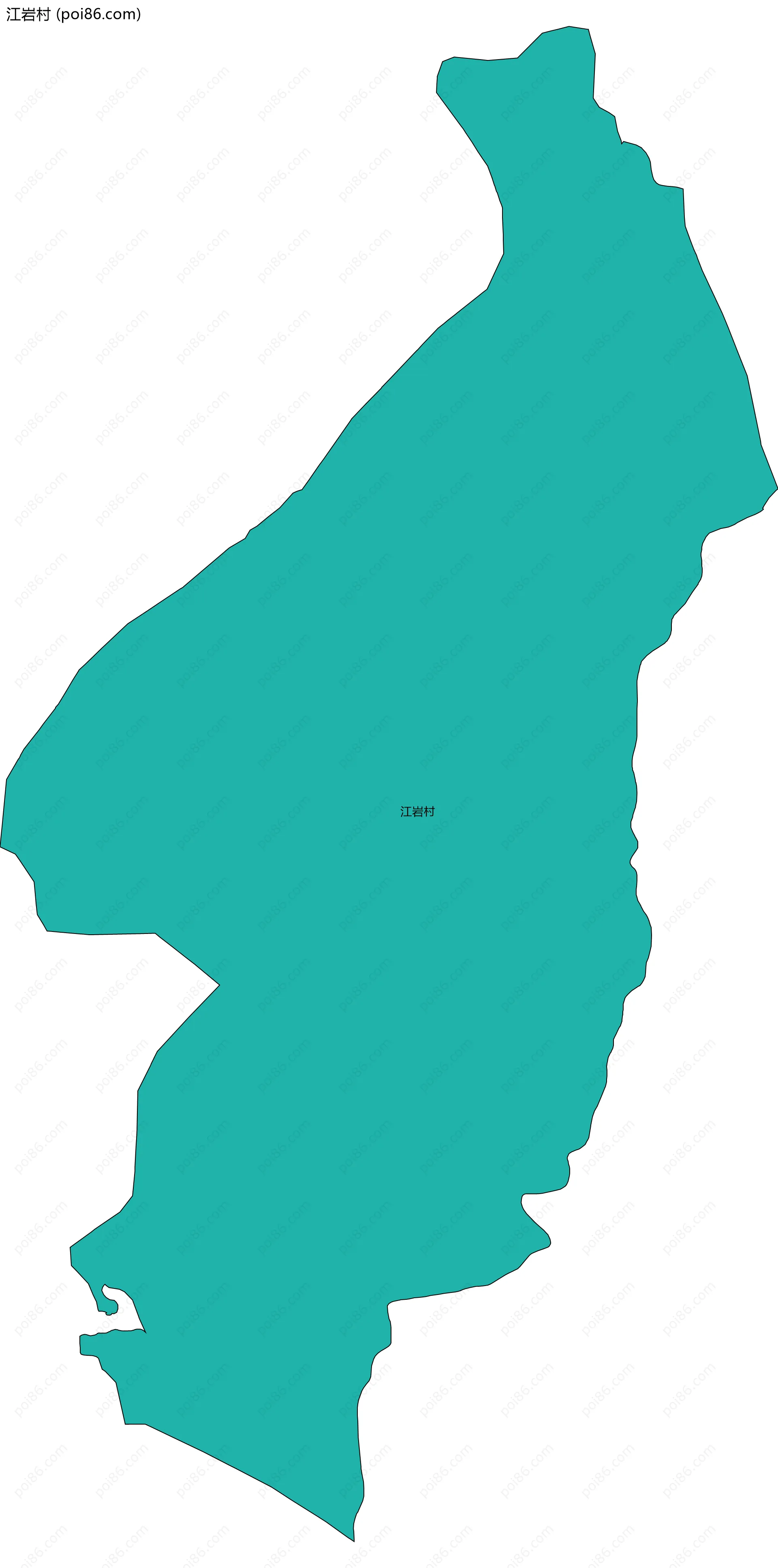 江岩村边界地图