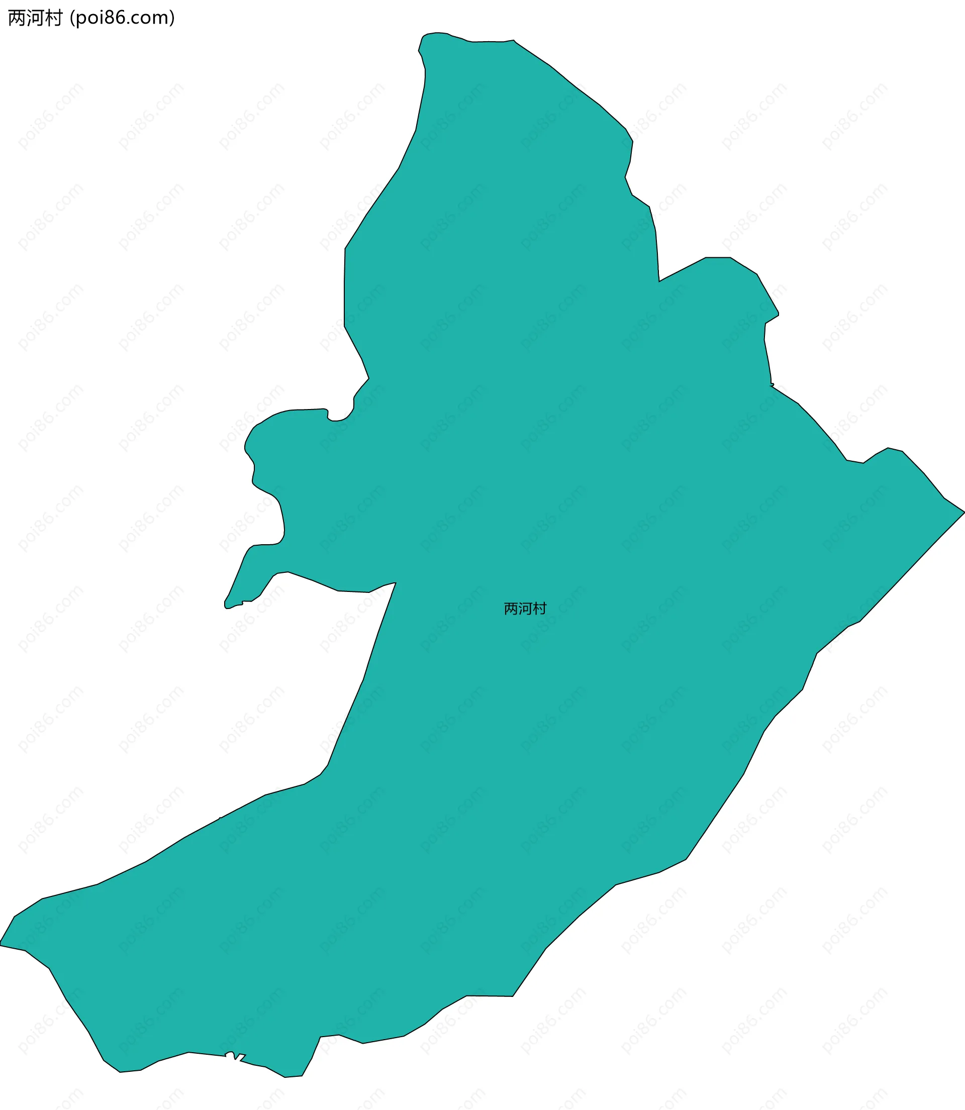 两河村边界地图