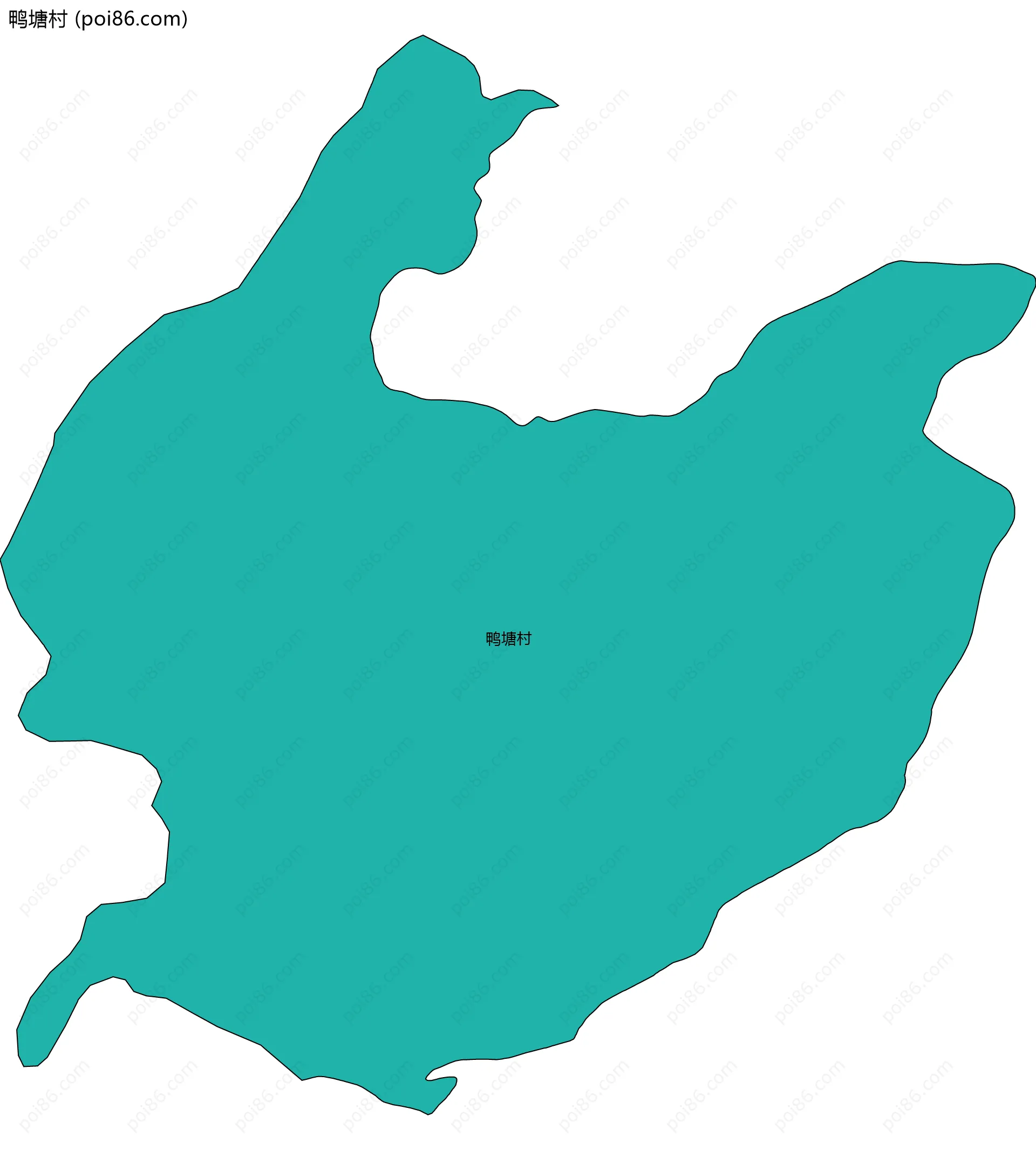 鸭塘村边界地图