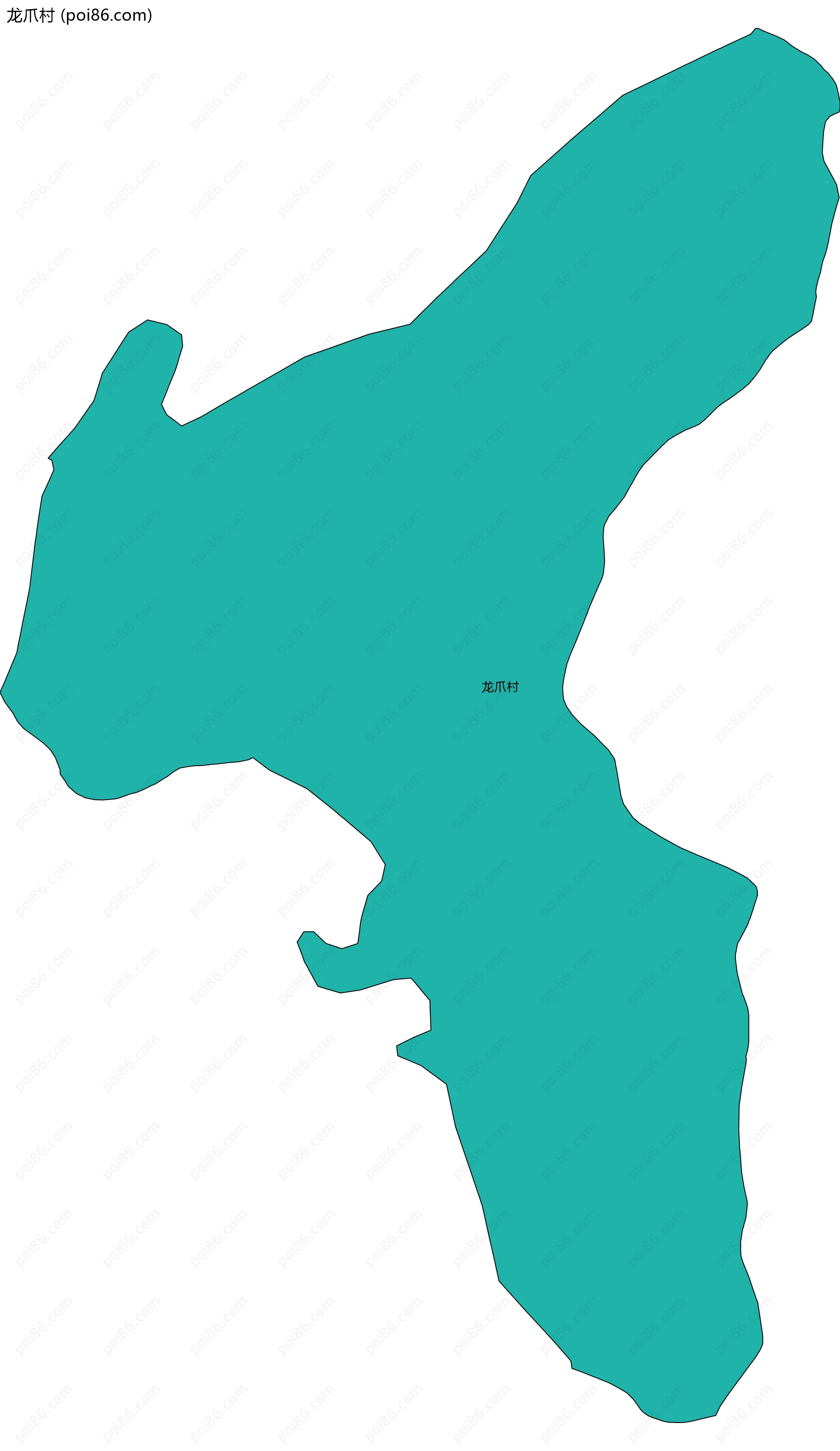 龙爪村边界地图