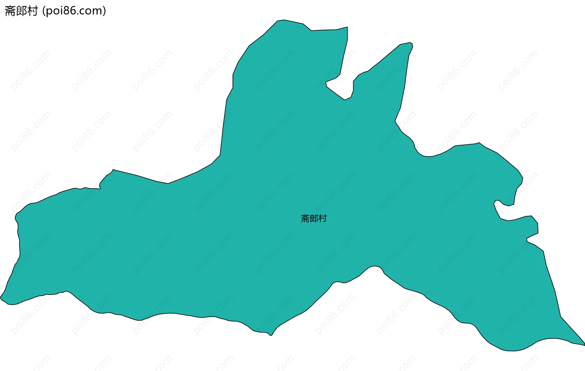 斋郎村边界地图