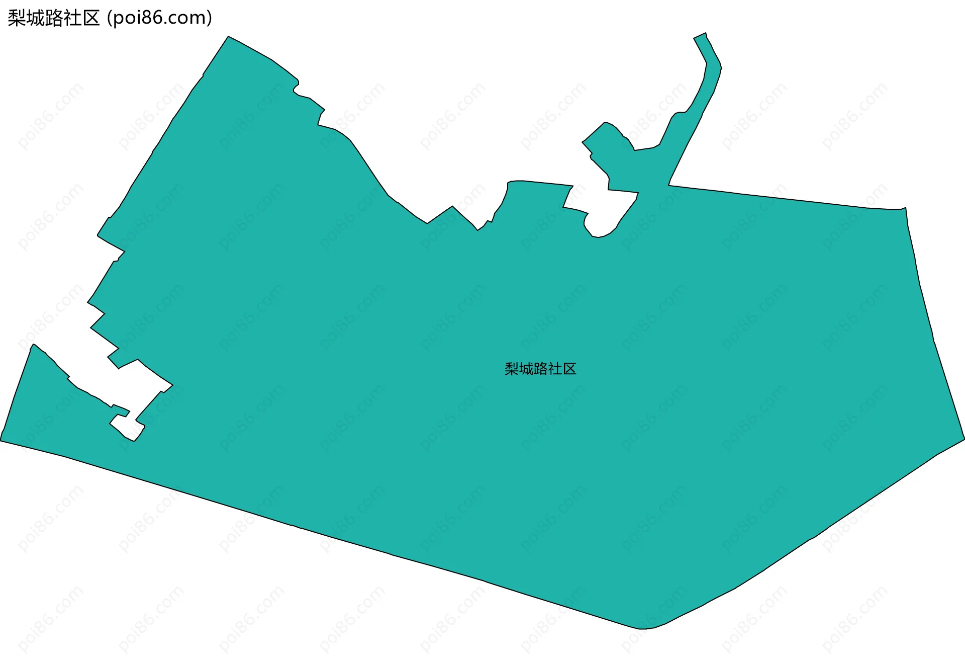 梨城路社区边界地图
