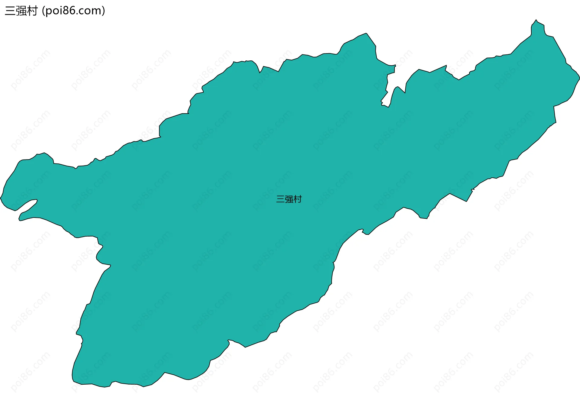 三强村边界地图