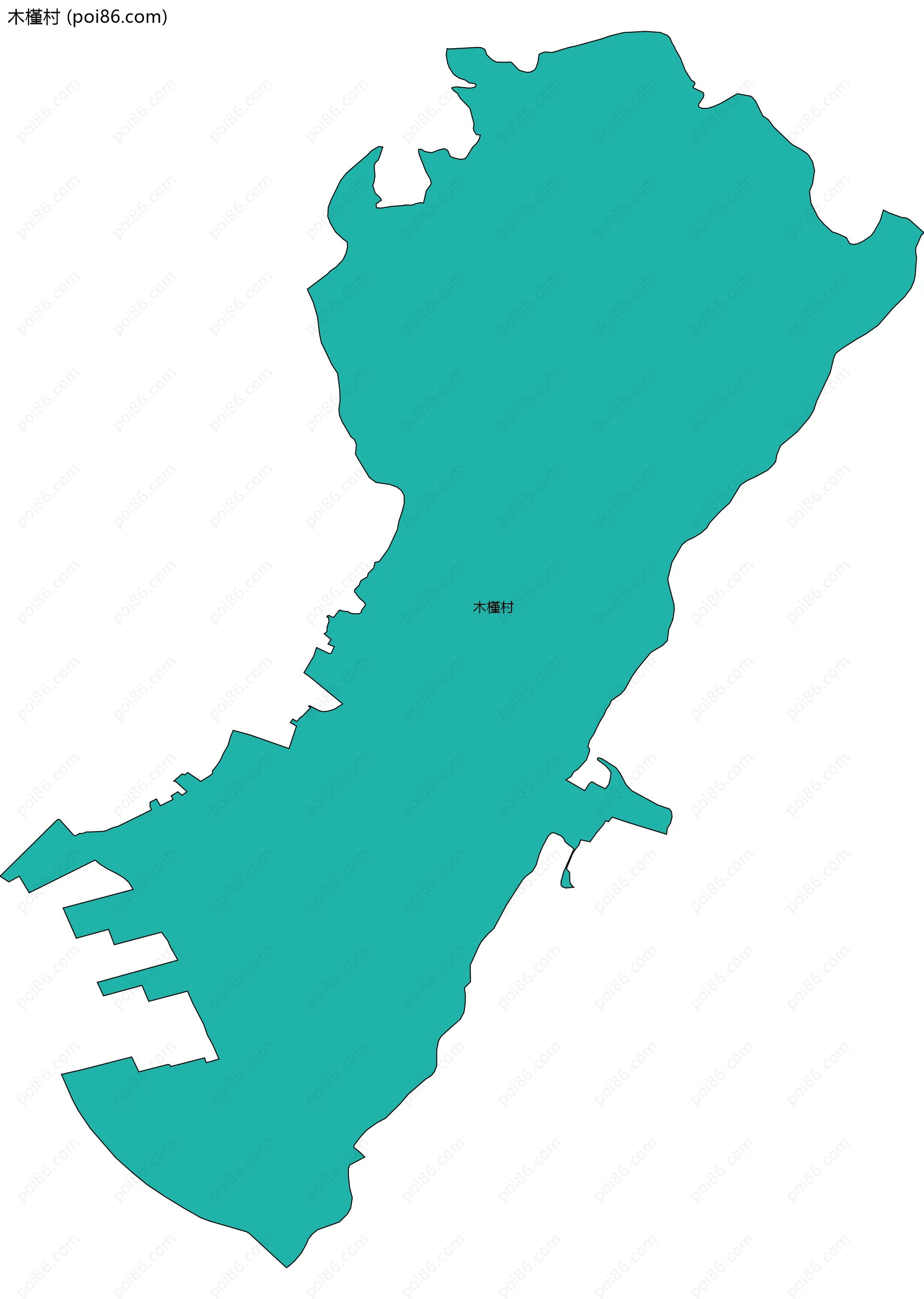 木槿村边界地图