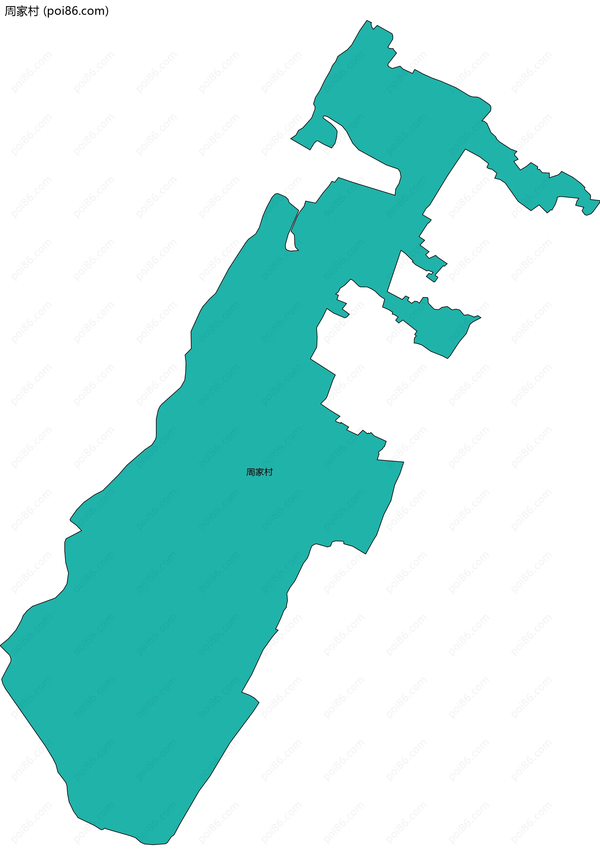 周家村边界地图