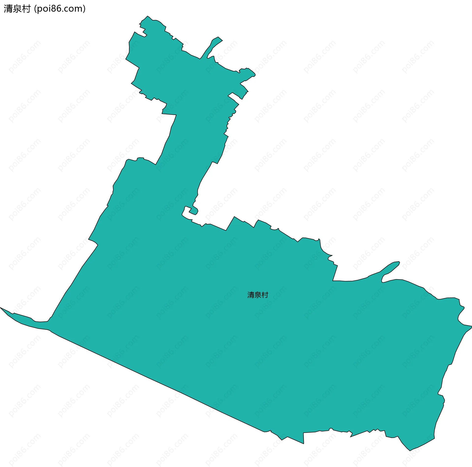 清泉村边界地图