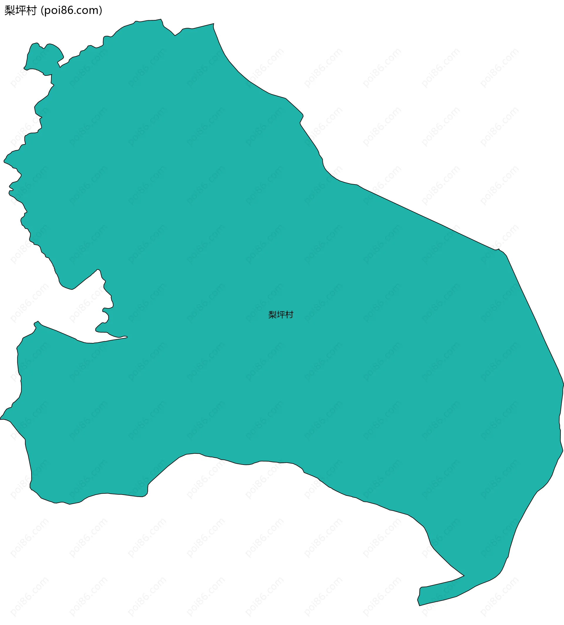 梨坪村边界地图