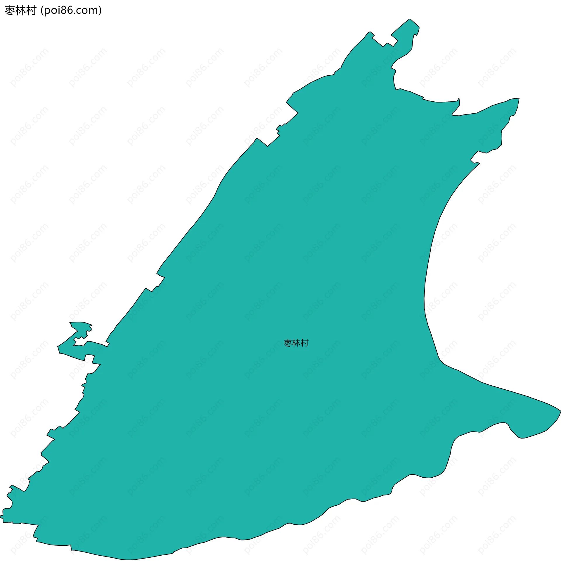 枣林村边界地图