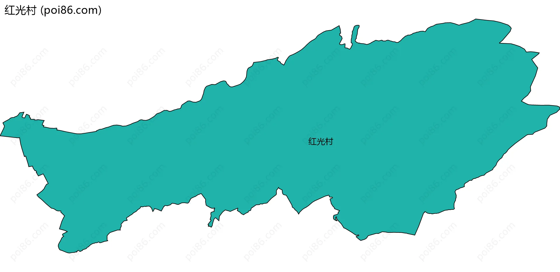 红光村边界地图