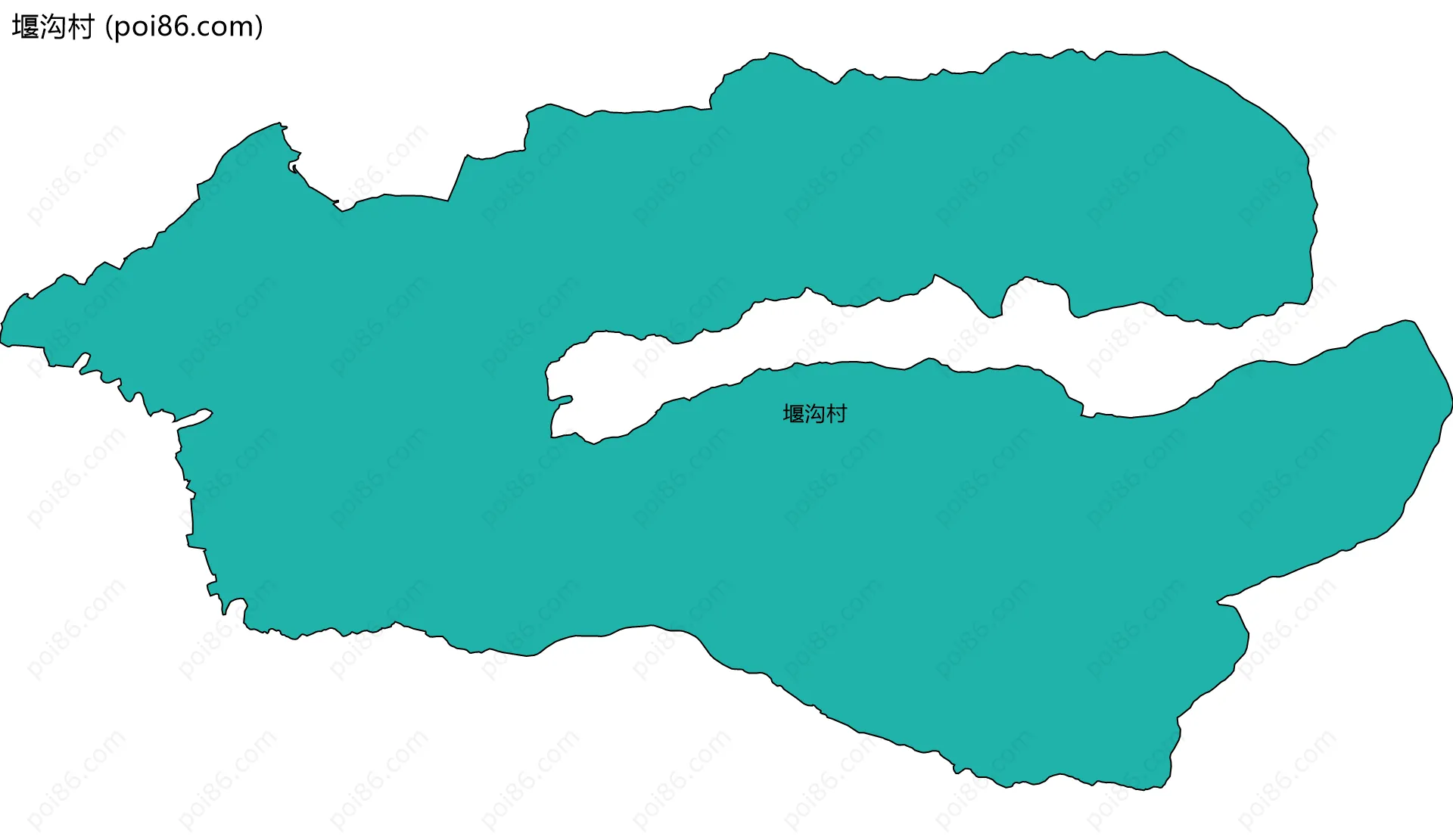 堰沟村边界地图