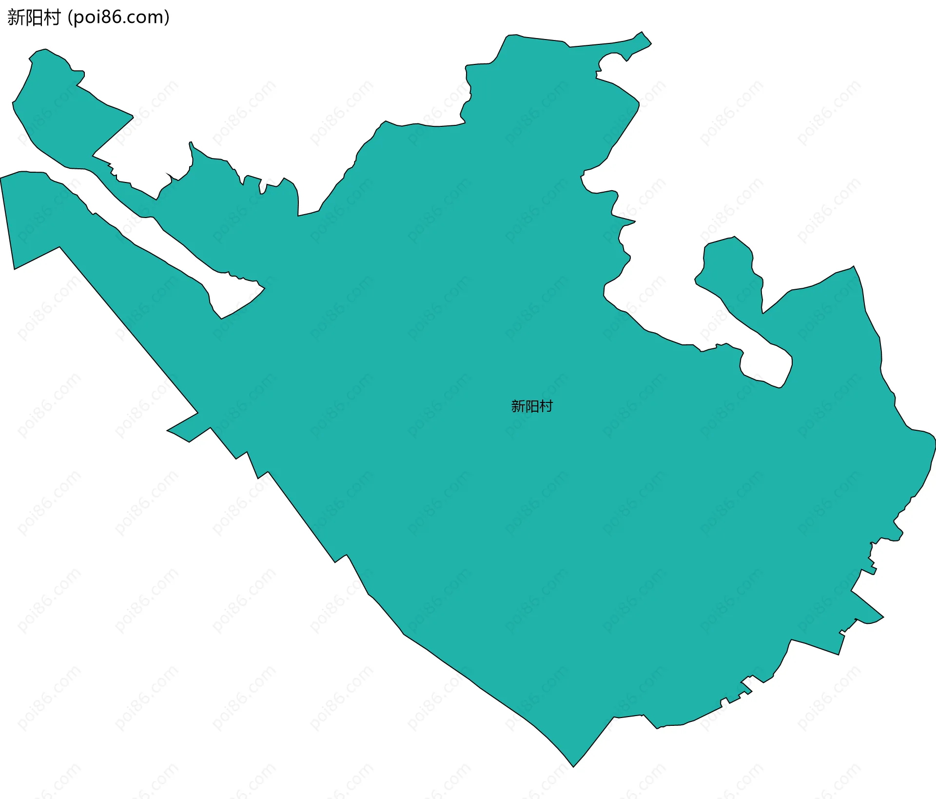 新阳村边界地图