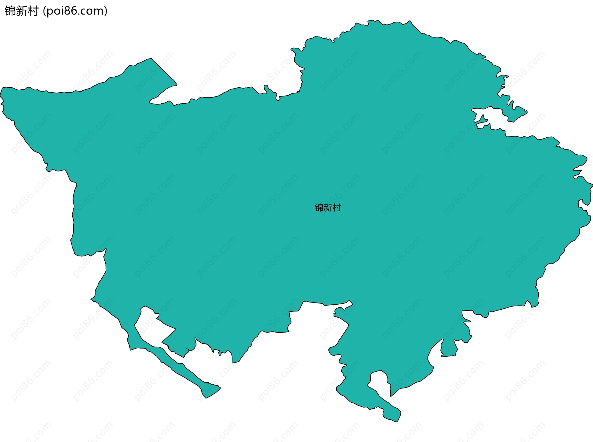 锦新村边界地图