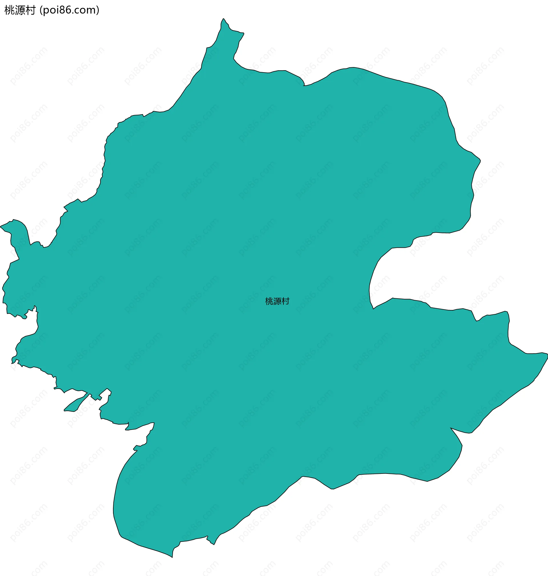 桃源村边界地图
