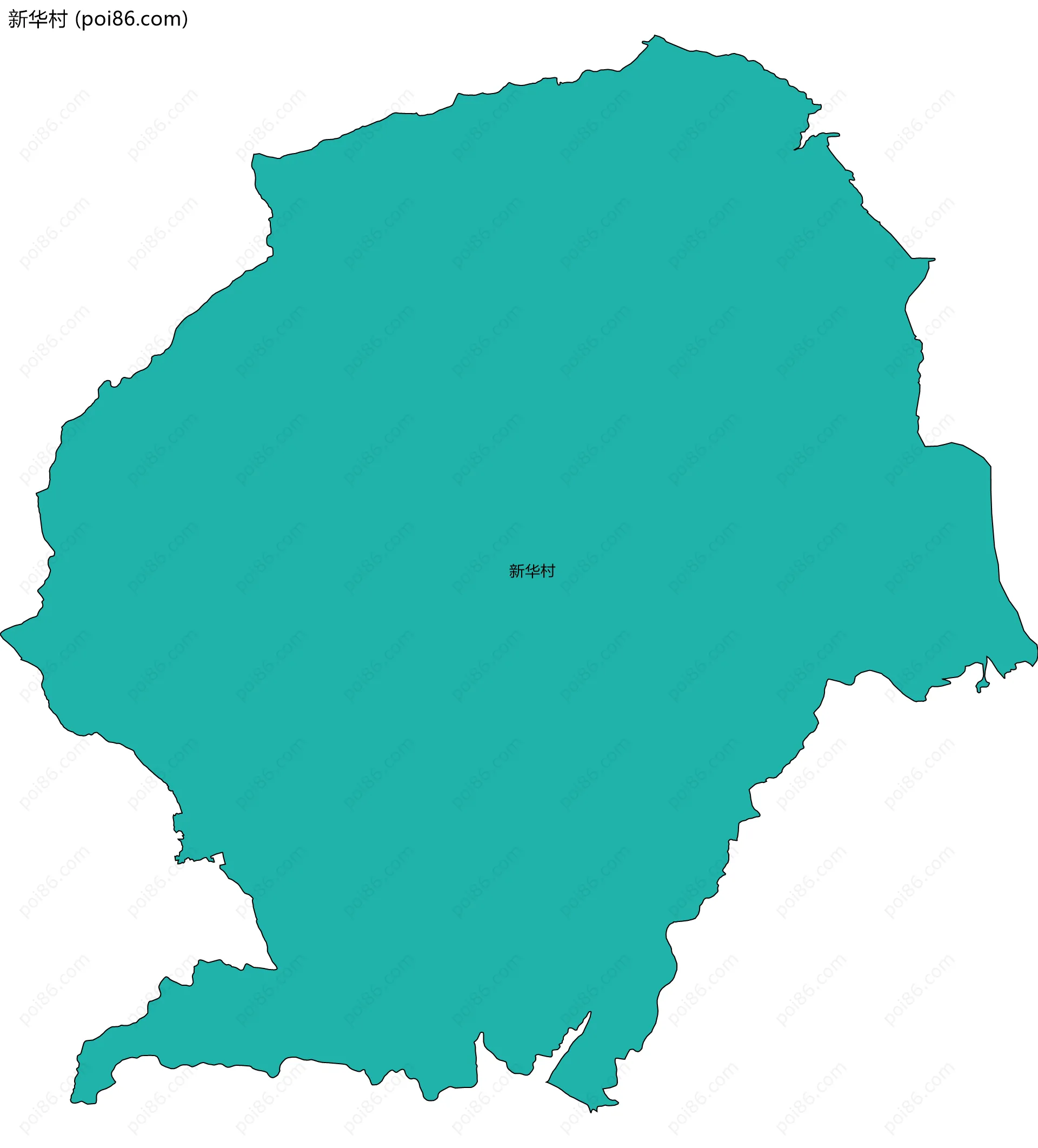 新华村边界地图