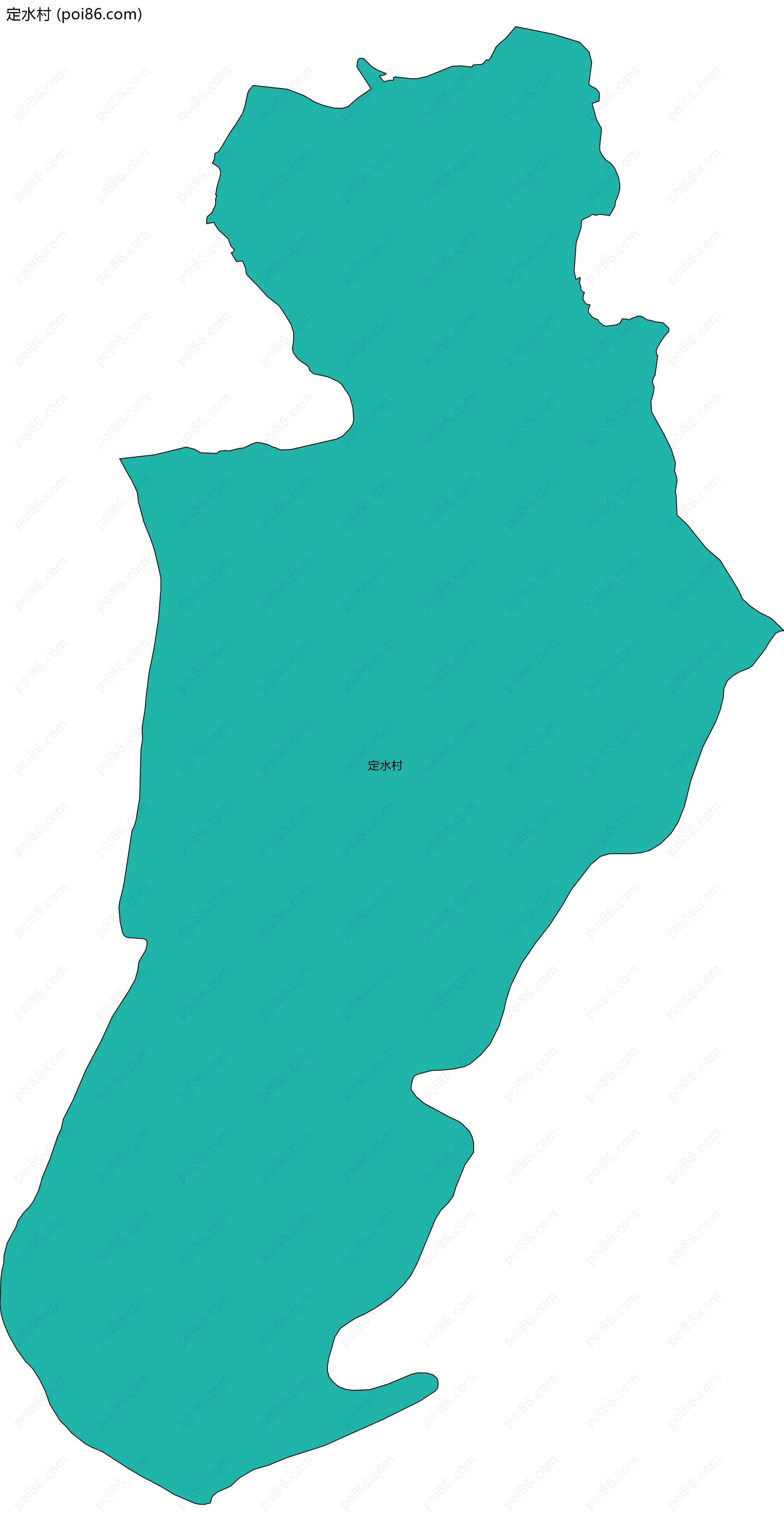 定水村边界地图