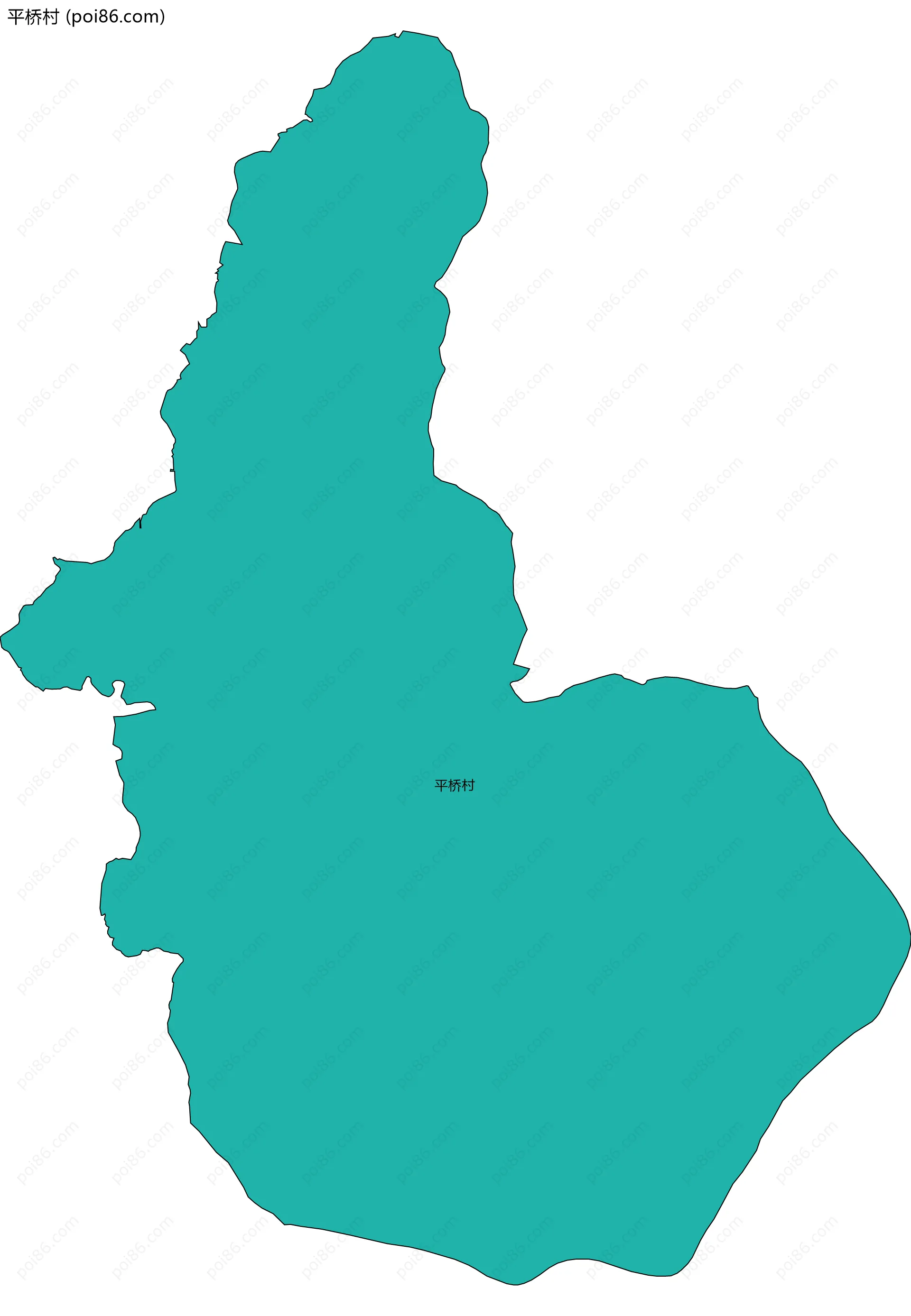 平桥村边界地图