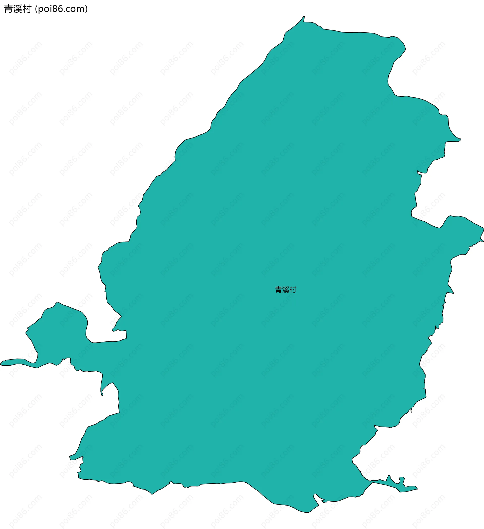 青溪村边界地图