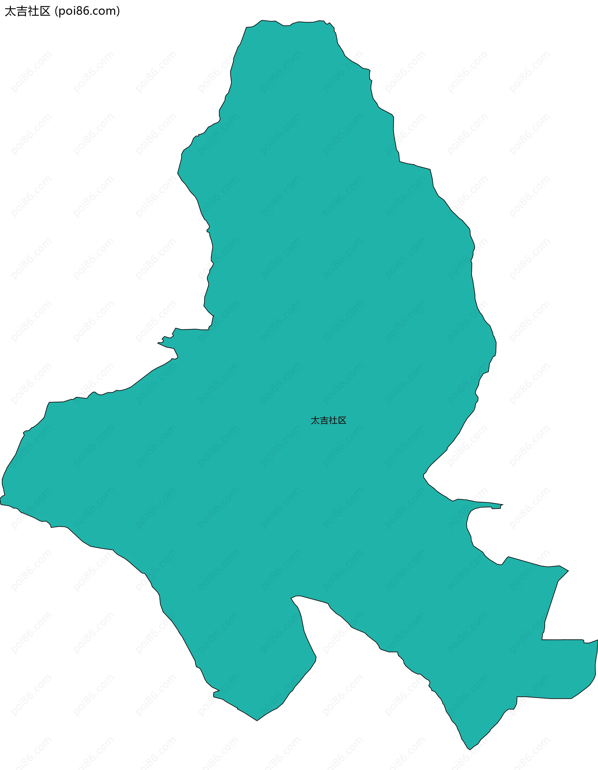 太吉社区边界地图