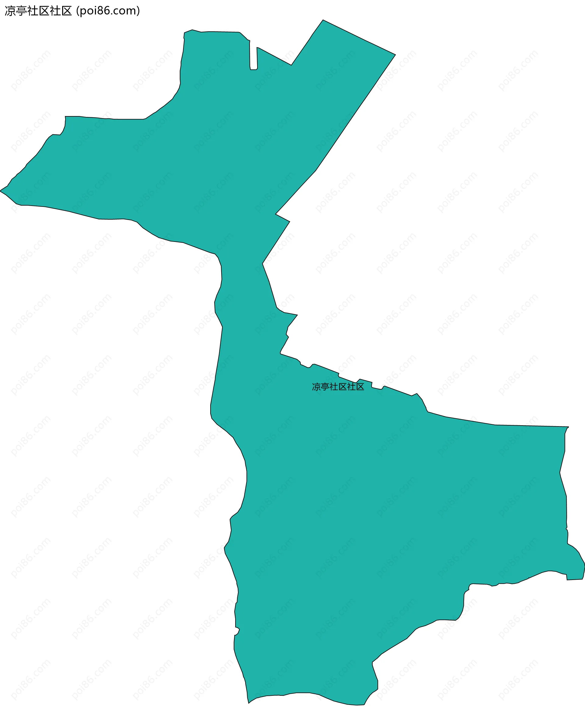 凉亭社区社区边界地图
