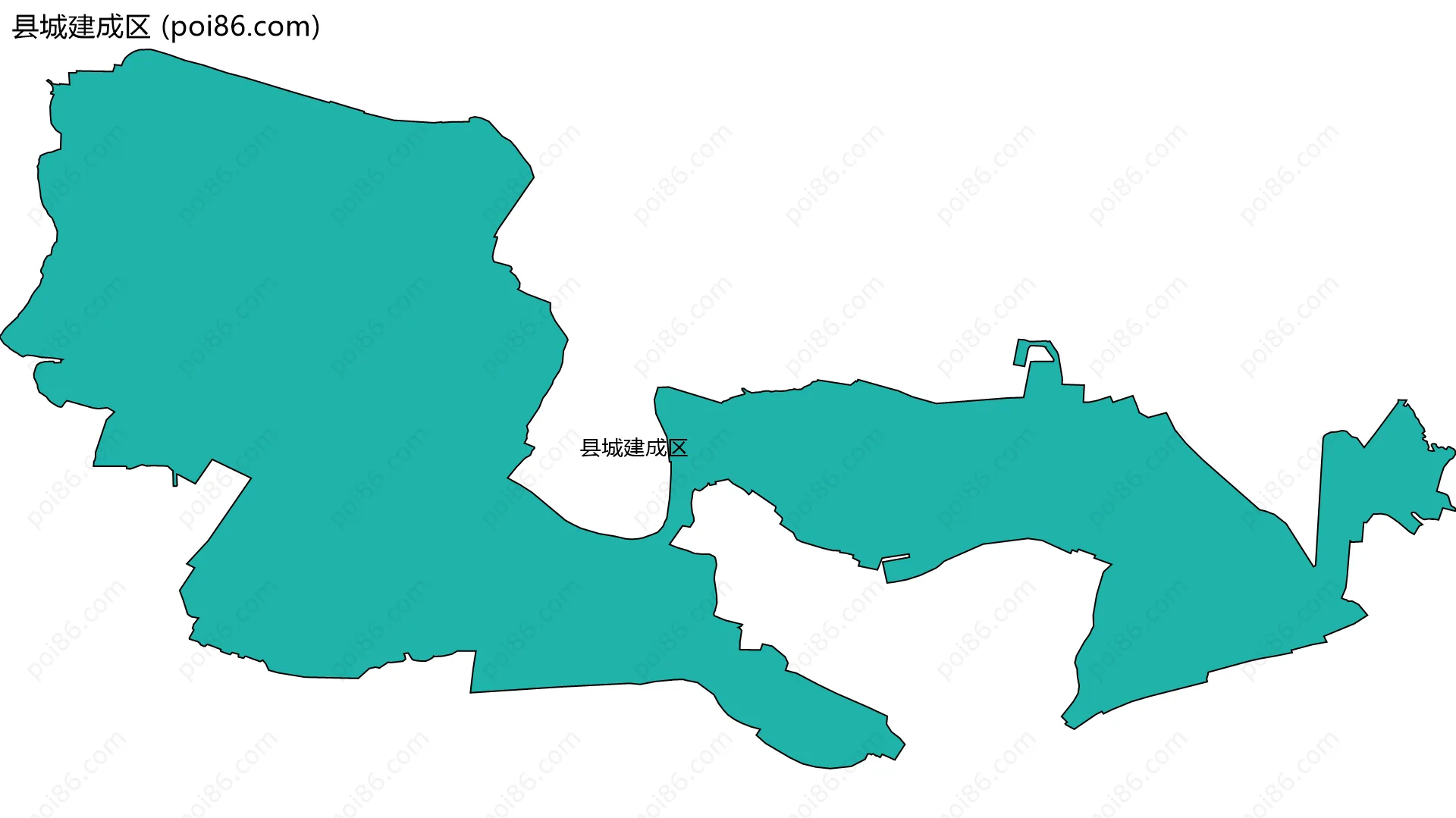 县城建成区边界地图